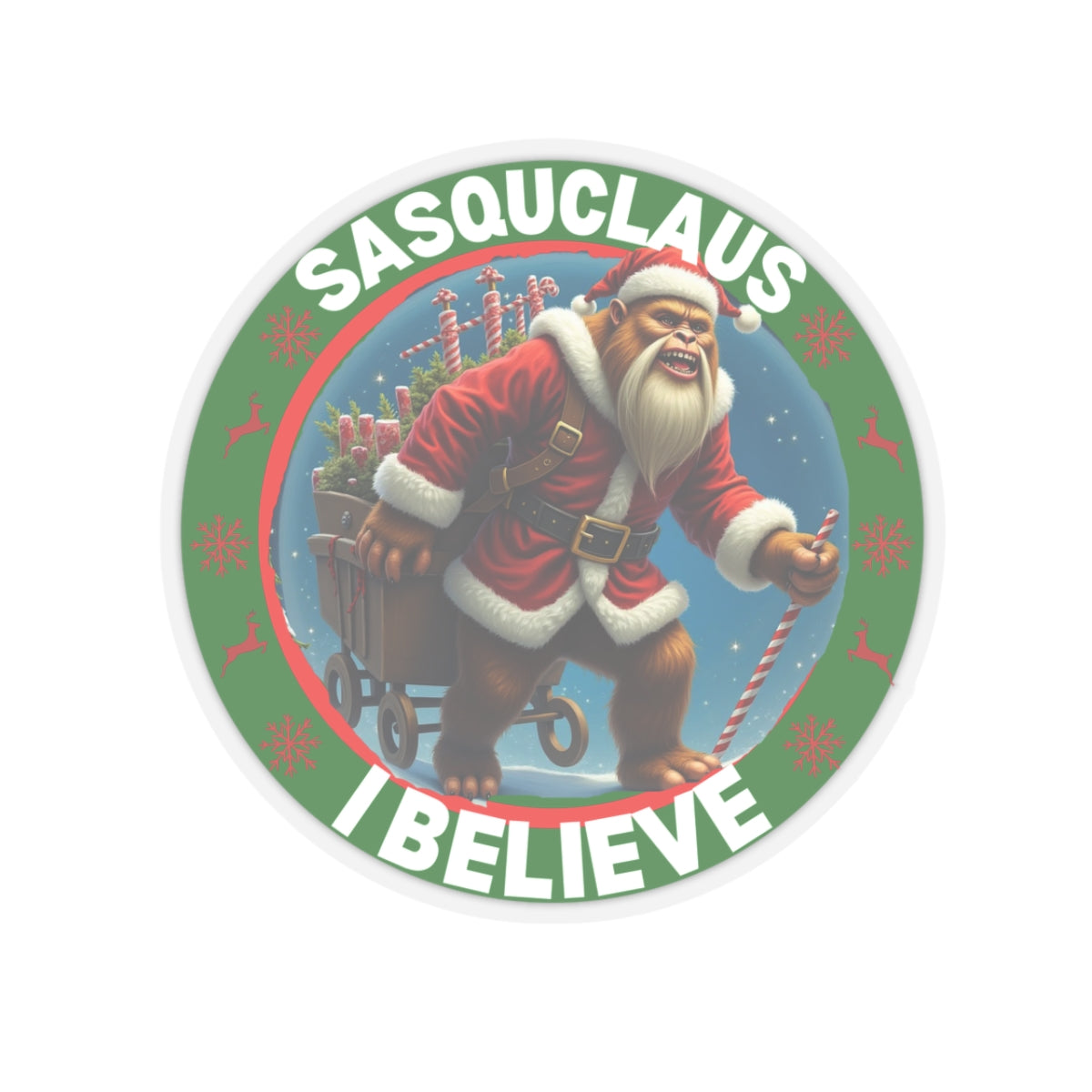 SASQUCLAUS I Believe - Sticker