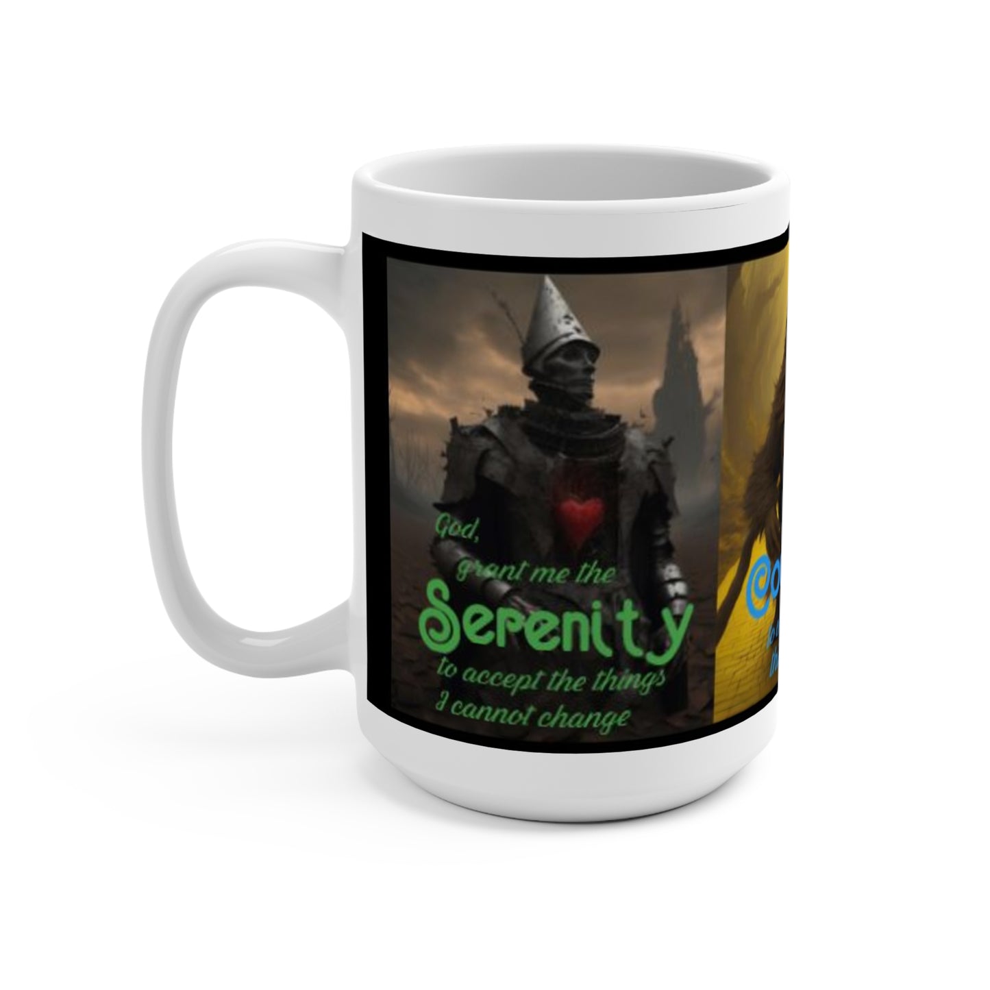 Tinman, Lion, Scarecrow Serenity Prayer Mug 15oz