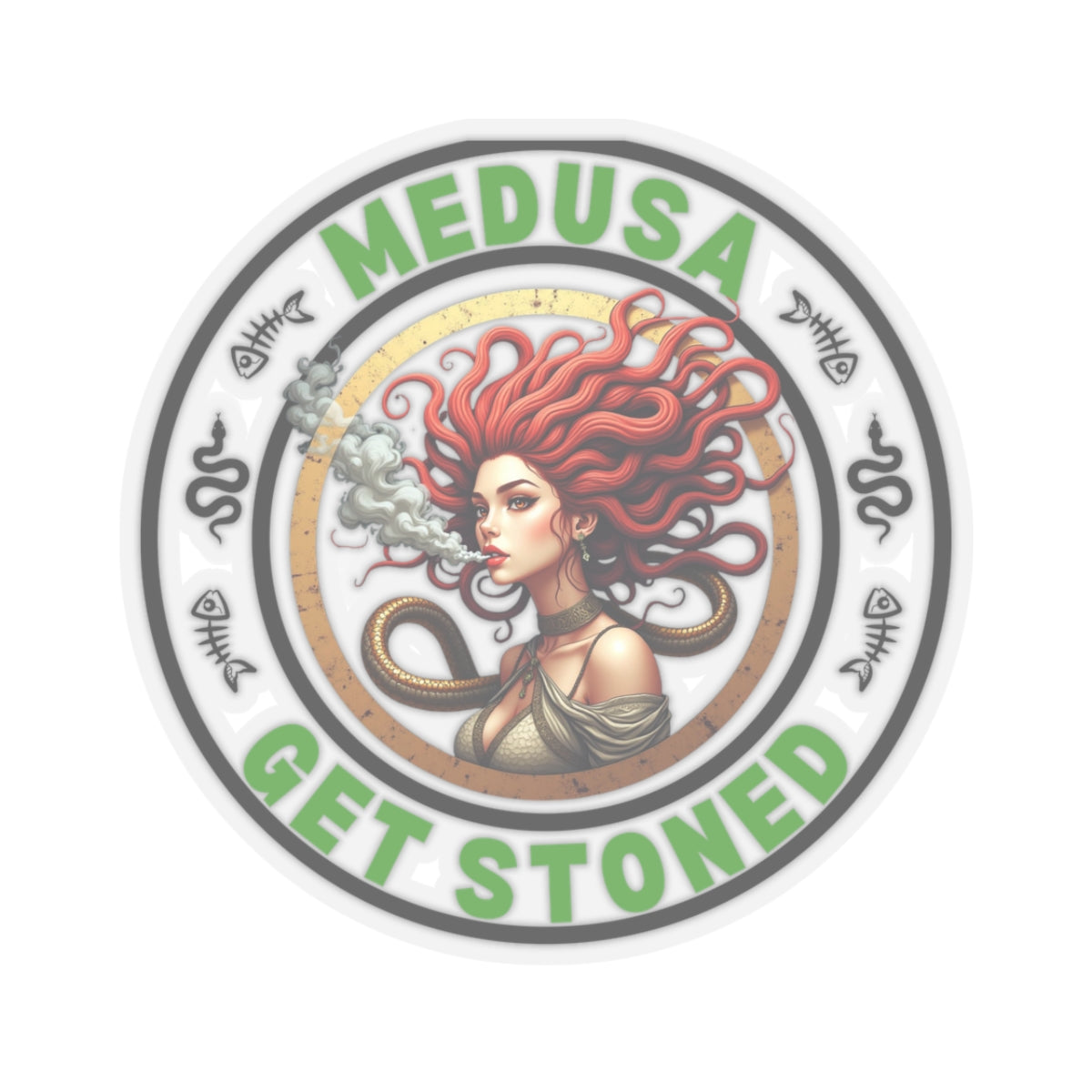 GET STONED Medusa Stickers