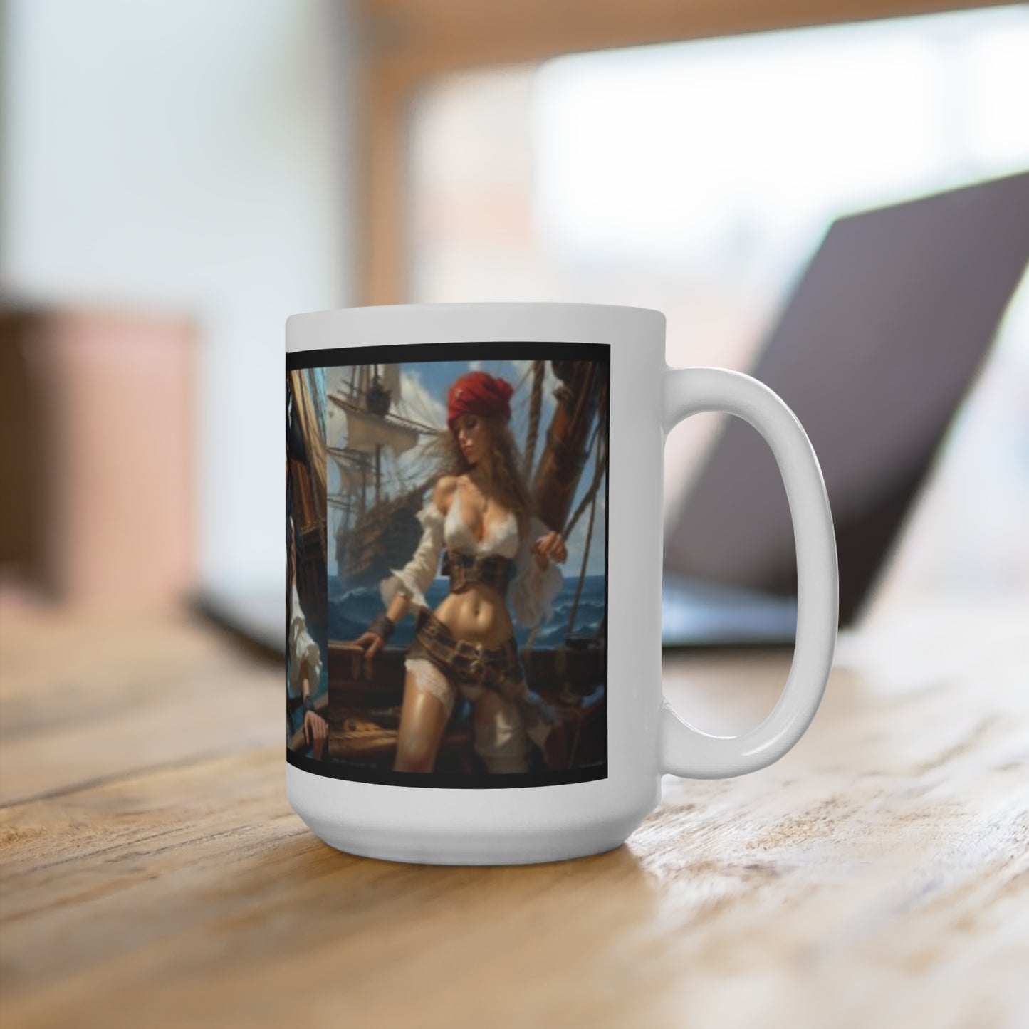 "Not All Treasure Be Silver and Gold" Pirate-Queen Themed 15oz Mug, Gift for Pirate Lovers Nautical