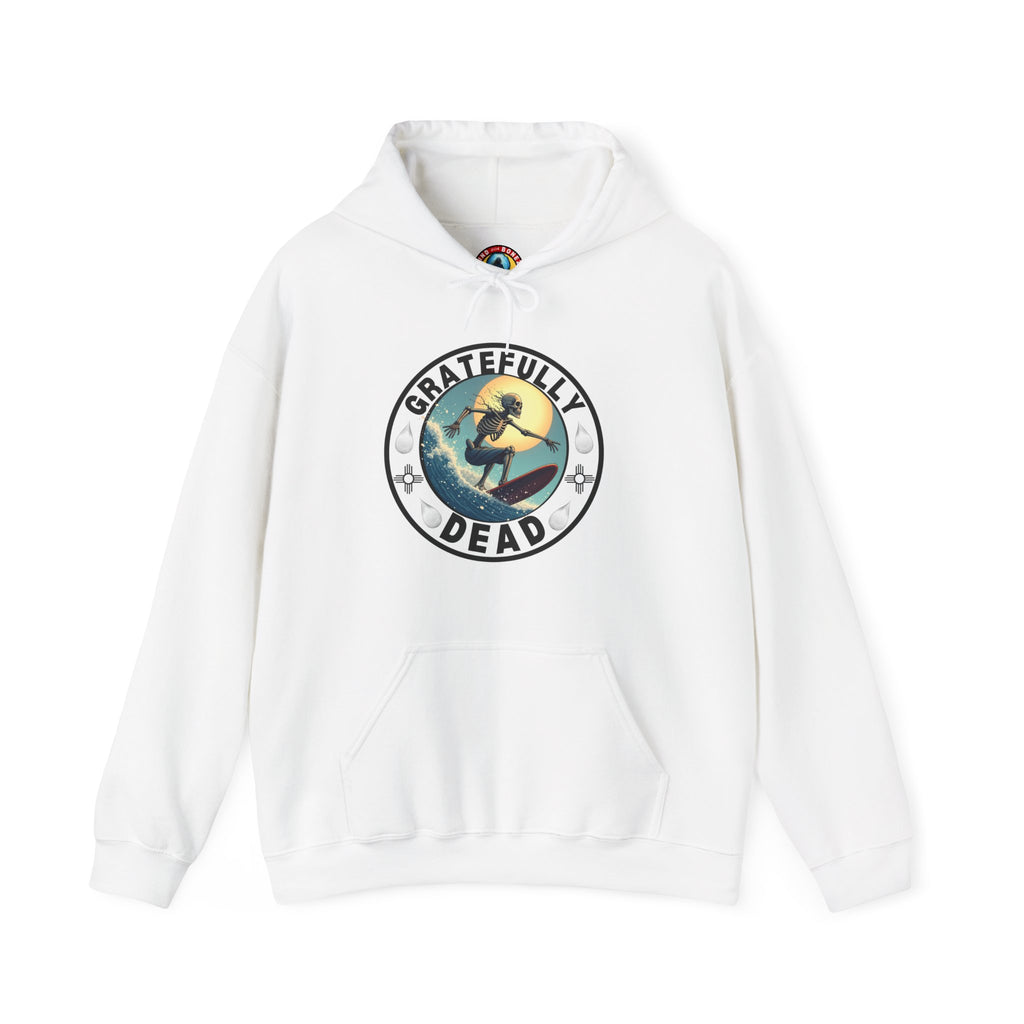 Gratefully Dead Hooded Sweatshirt — Vintage Surfing Skull Band Logo Hoodie