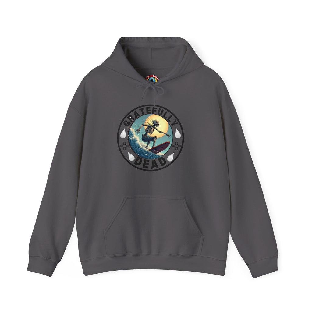 Gratefully Dead Hooded Sweatshirt — Vintage Surfing Skull Band Logo Hoodie