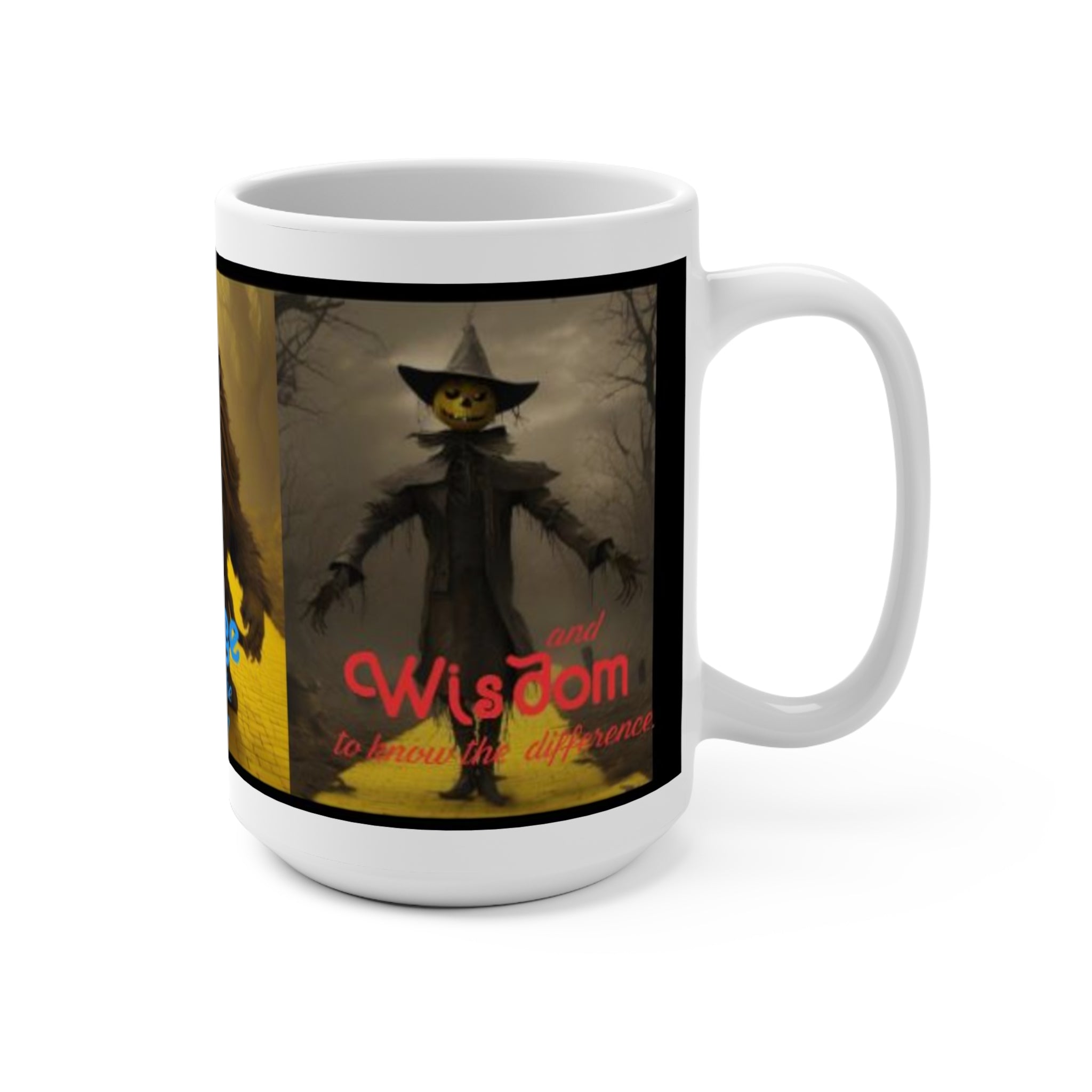 Tinman, Lion, Scarecrow Serenity Prayer Mug 15oz