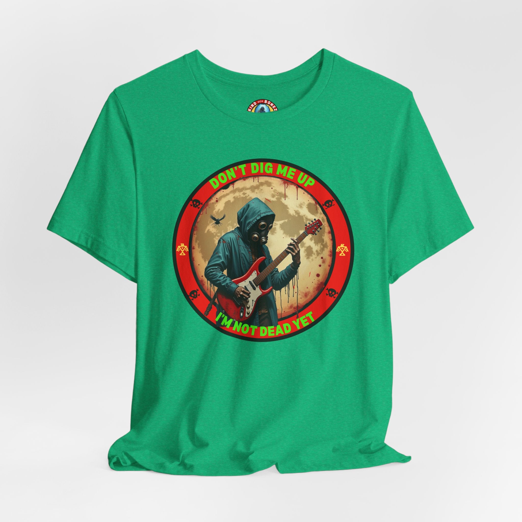 Don't Dig Me Up I'm Not Dead Yet T-Shirt - Zombie Rock - Guitar Tee