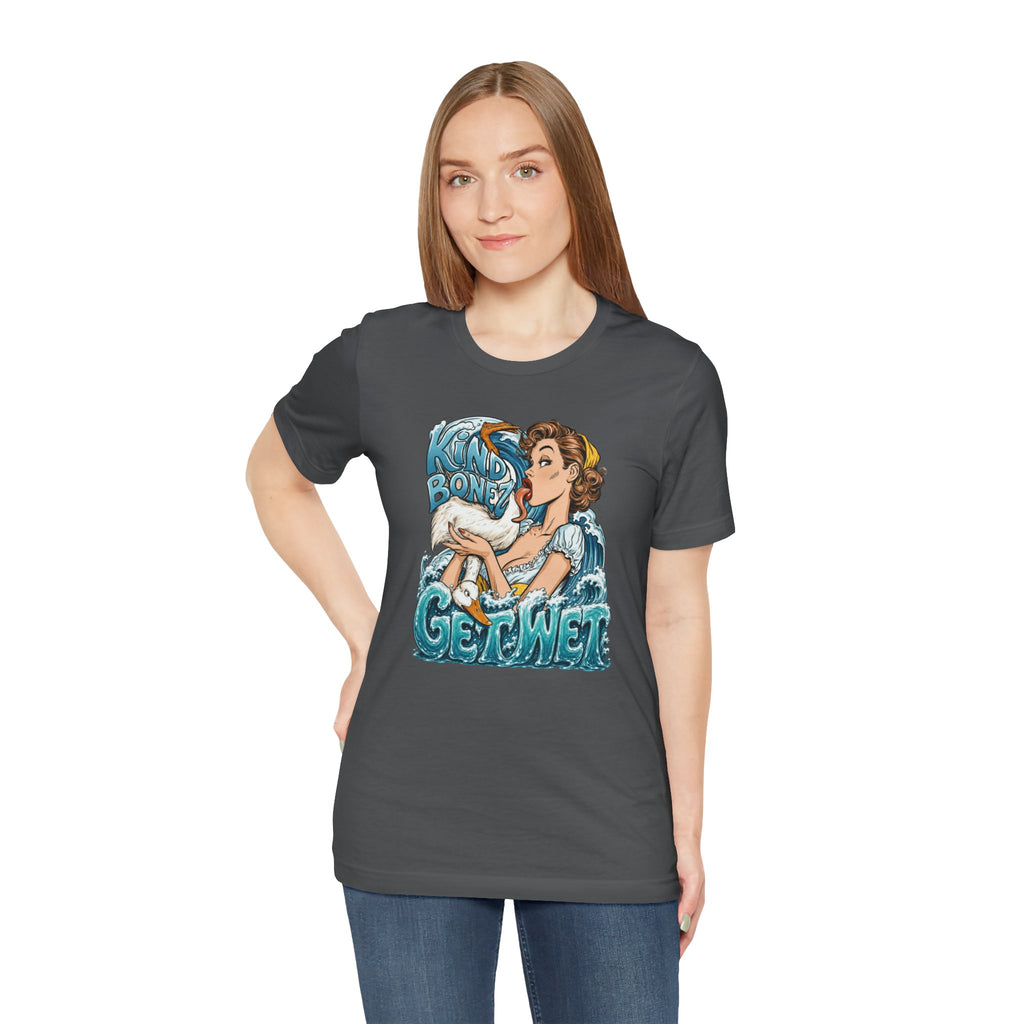 Kind Bonez - Get Wet Surf T-Shirt — Retro Pinup & Duck Graphic Tee