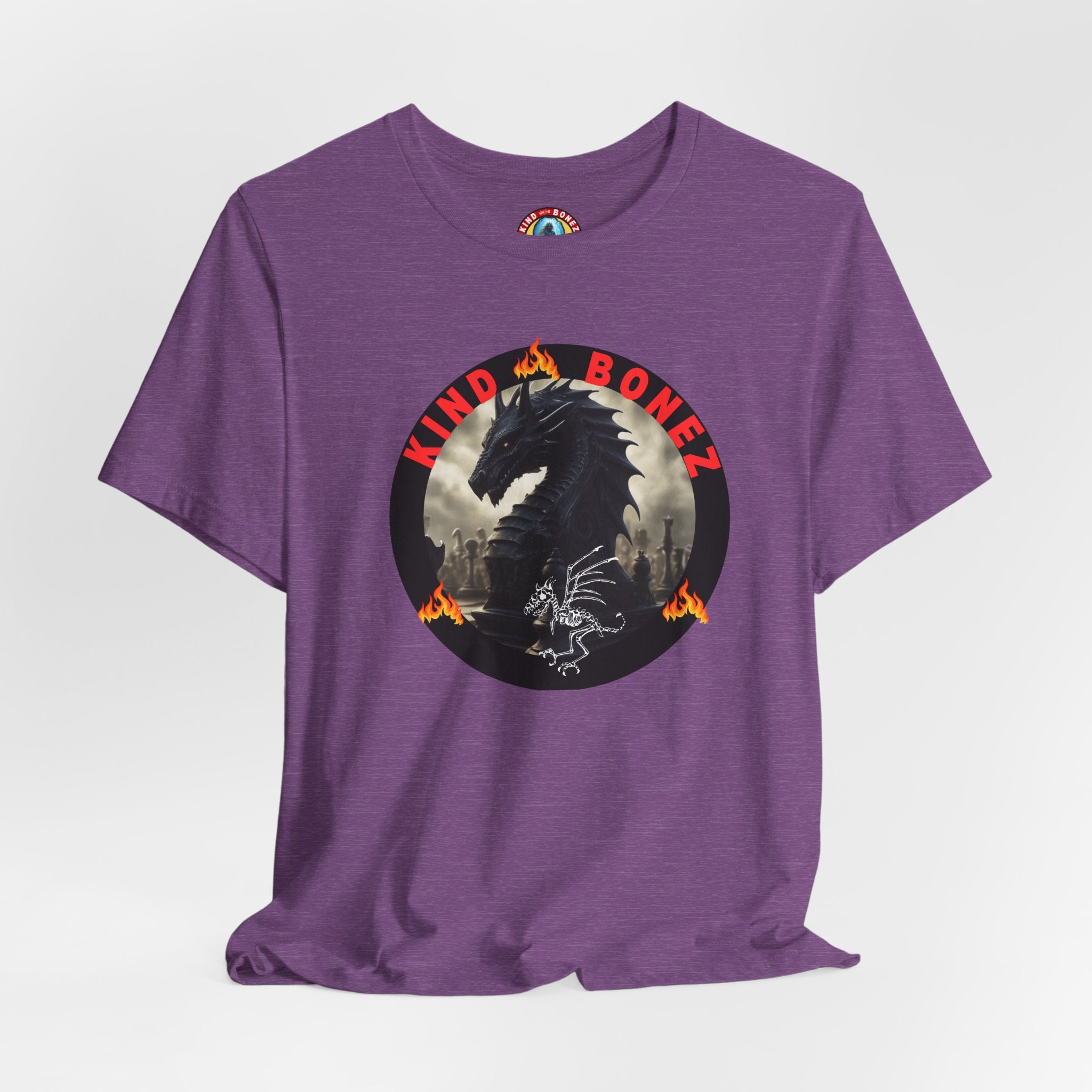 T-Shirt — 'Lind & Bonez' Dragon Skull Graphic Tee (Gothic Fantasy Band Style)