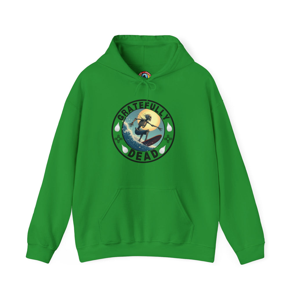 Gratefully Dead Hooded Sweatshirt — Vintage Surfing Skull Band Logo Hoodie
