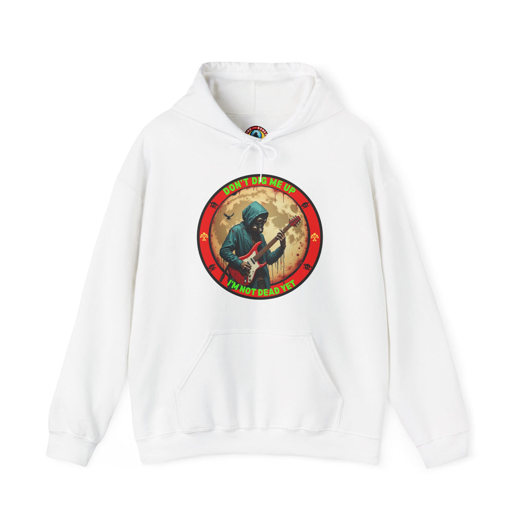 Zombie Rock Hoodie — "Don't Dig me Up, I'm not Dead Yet" Retro Graphic