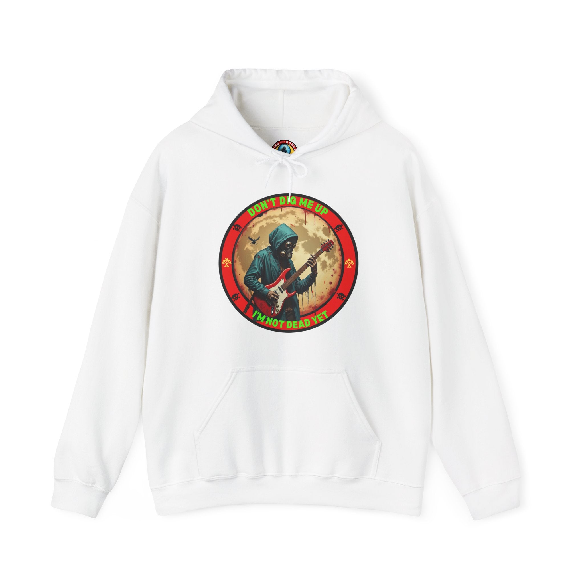 Zombie Rock Hoodie — "Don't Dig me Up, I'm not Dead Yet" Retro Graphic