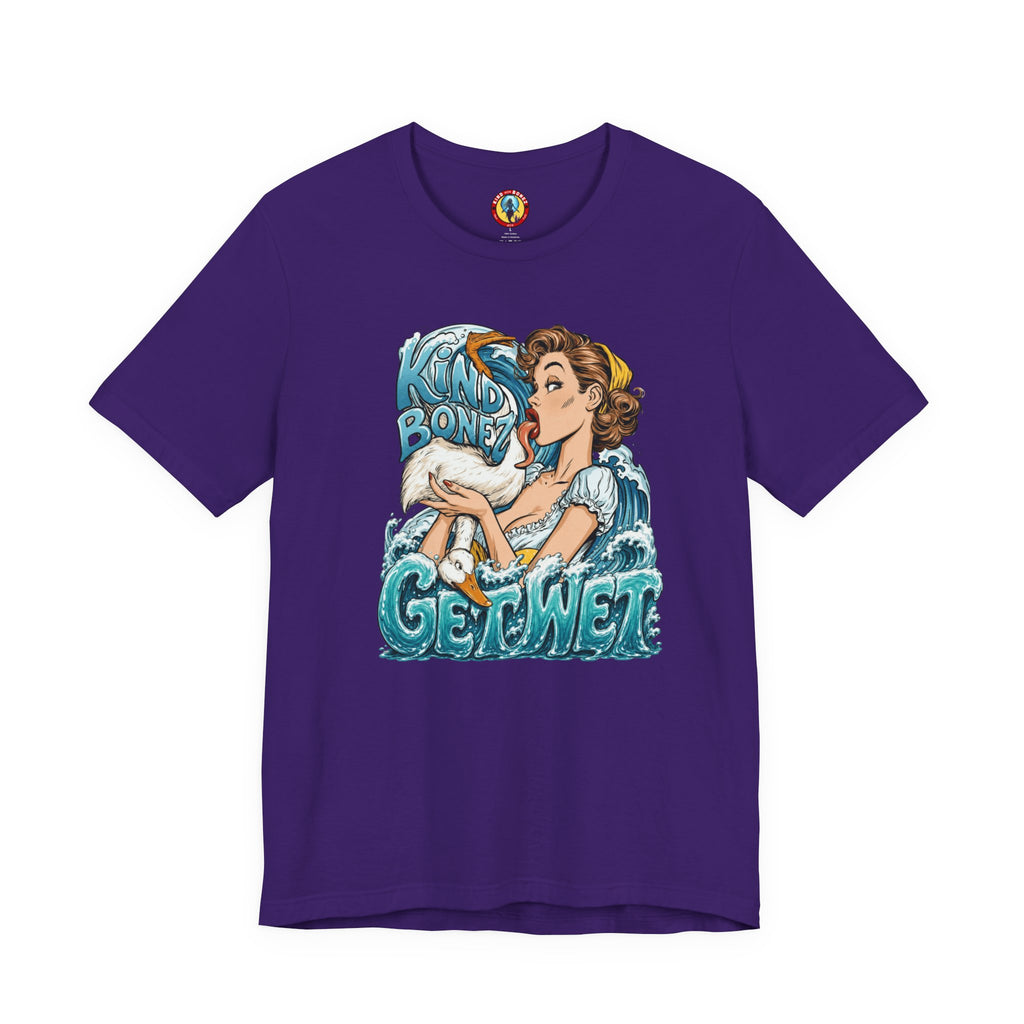 Kind Bonez - Get Wet Surf T-Shirt — Retro Pinup & Duck Graphic Tee