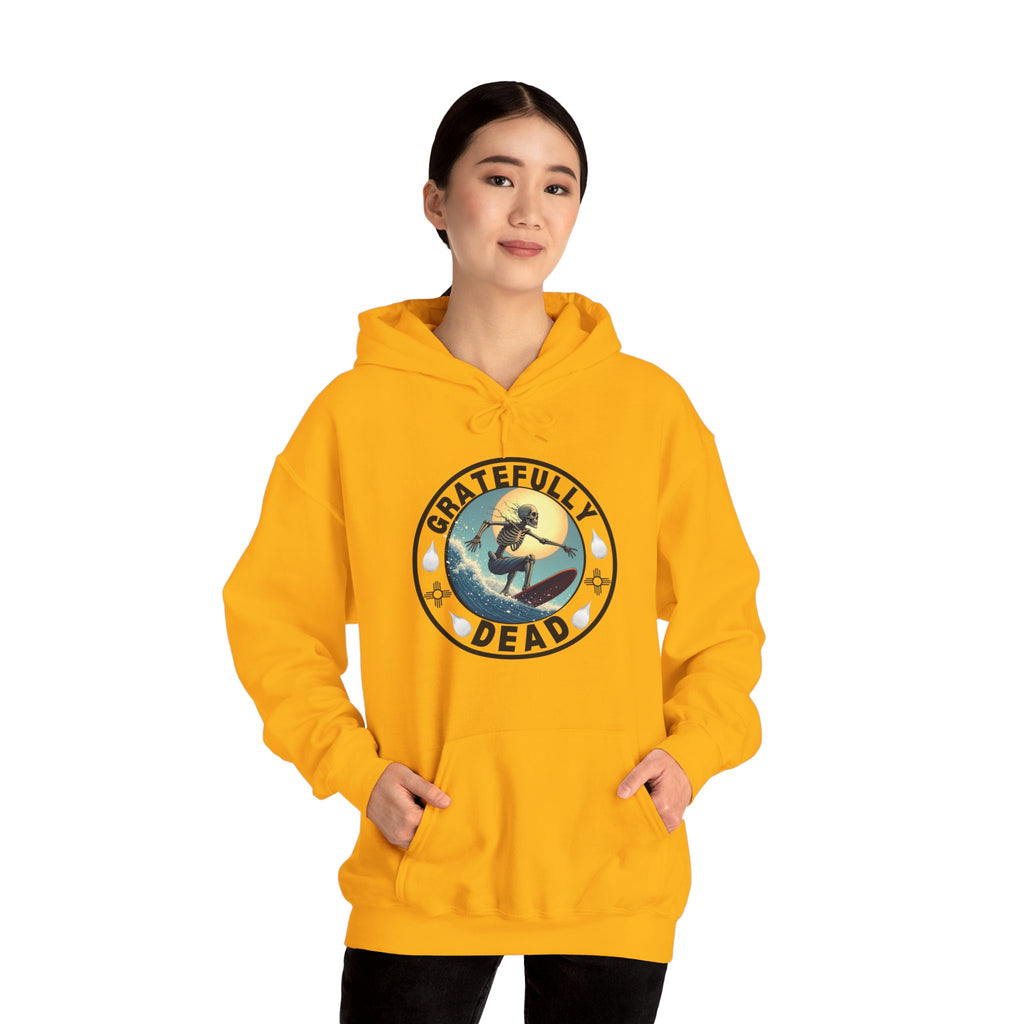 Gratefully Dead Hooded Sweatshirt — Vintage Surfing Skull Band Logo Hoodie