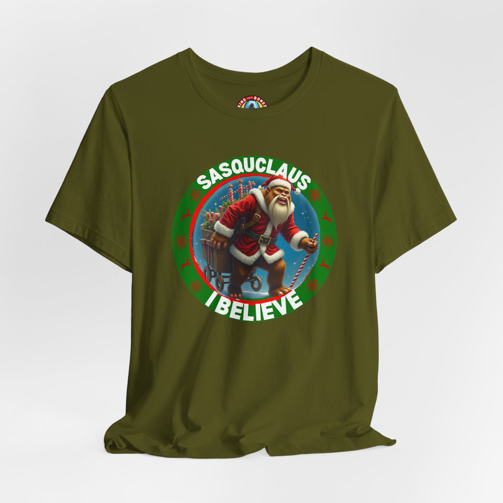 SASQUCLAUS - BIGFOOT - I Believe T-shirt