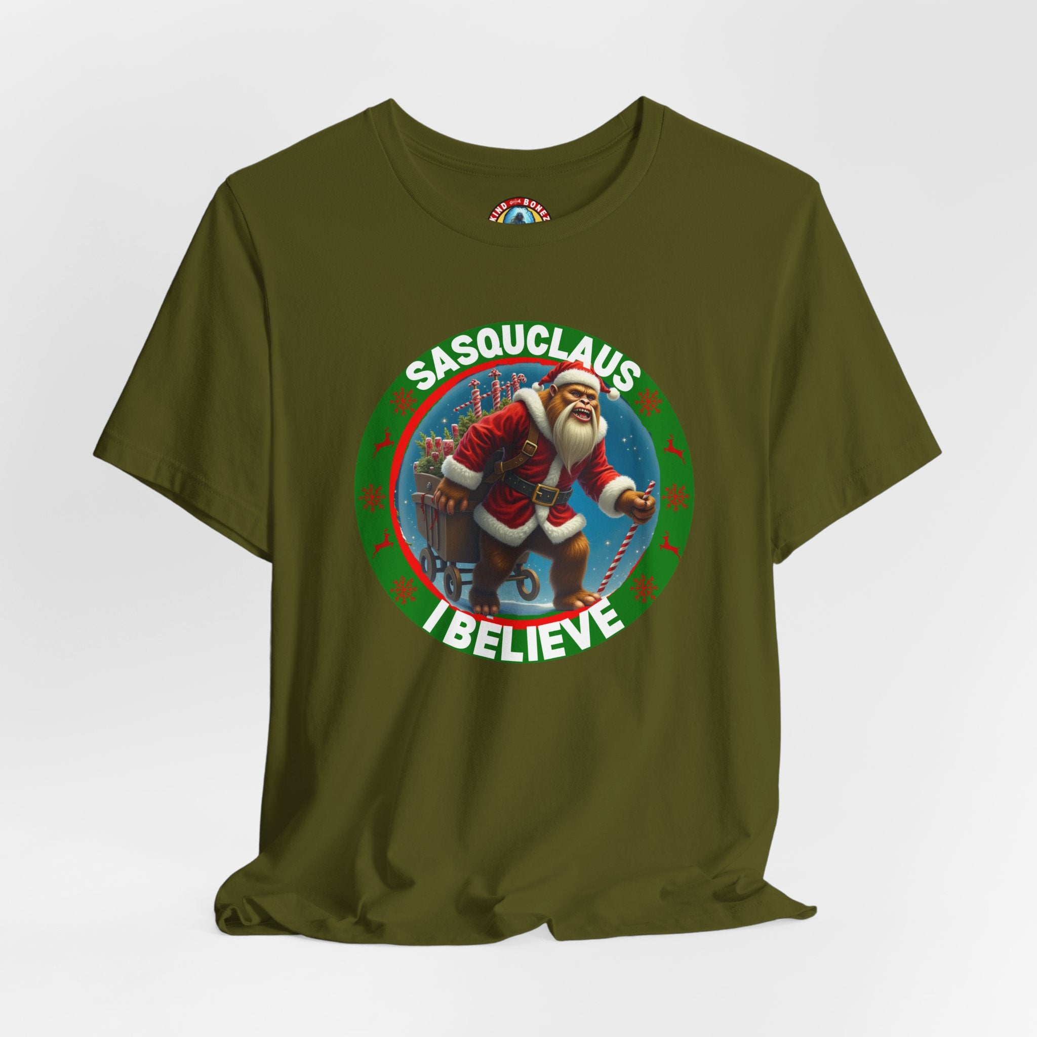 SASQUCLAUS - BIGFOOT - I Believe T-shirt