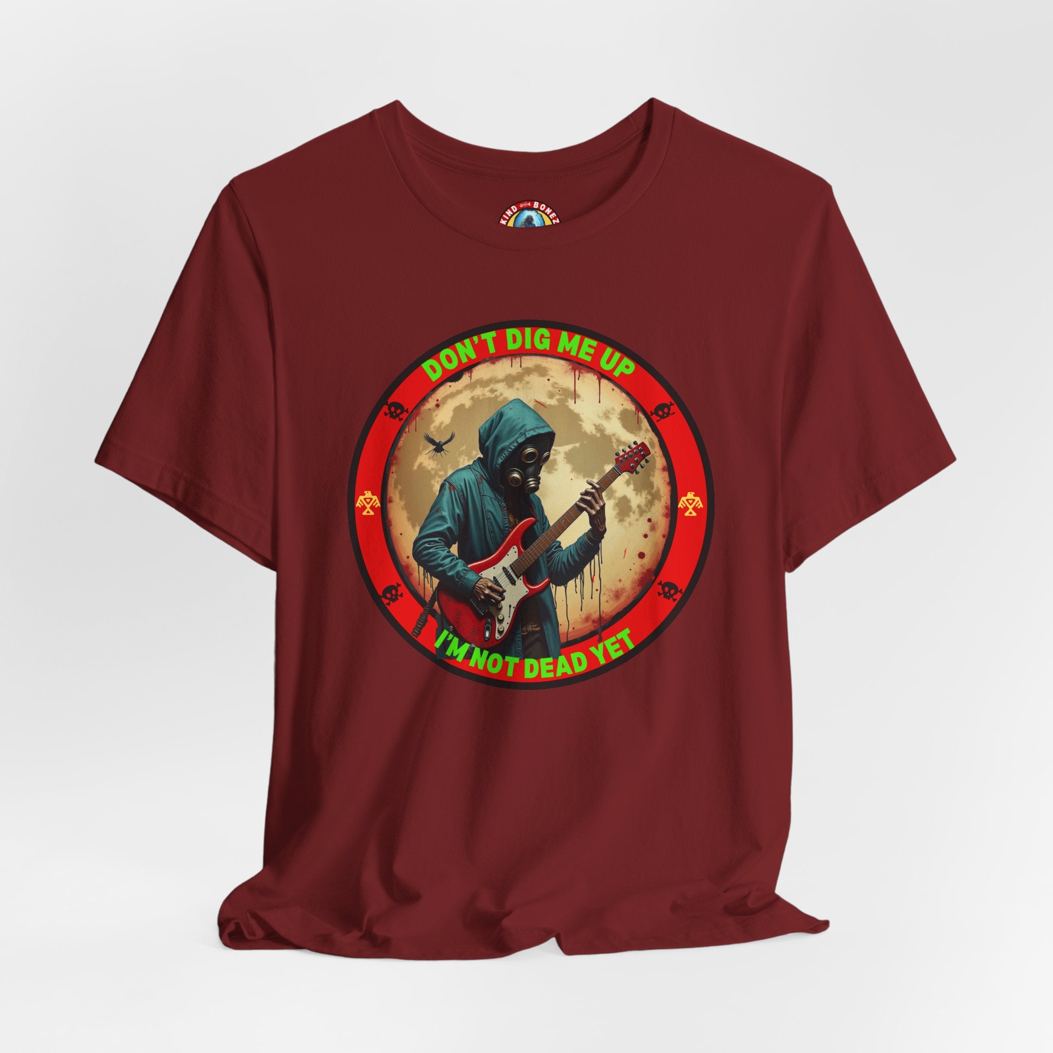 Don't Dig Me Up I'm Not Dead Yet T-Shirt - Zombie Rock - Guitar Tee