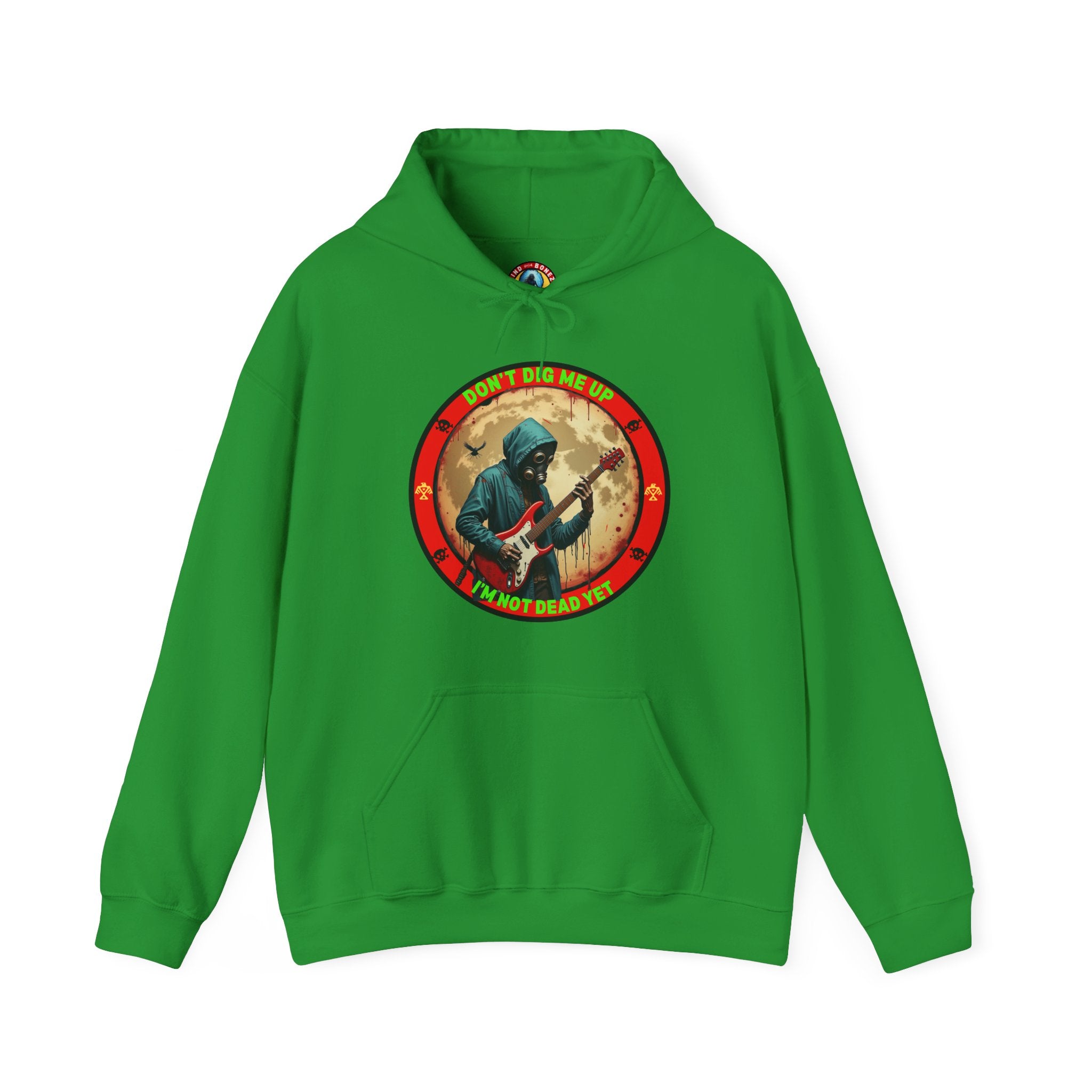 Zombie Rock Hoodie — "Don't Dig me Up, I'm not Dead Yet" Retro Graphic