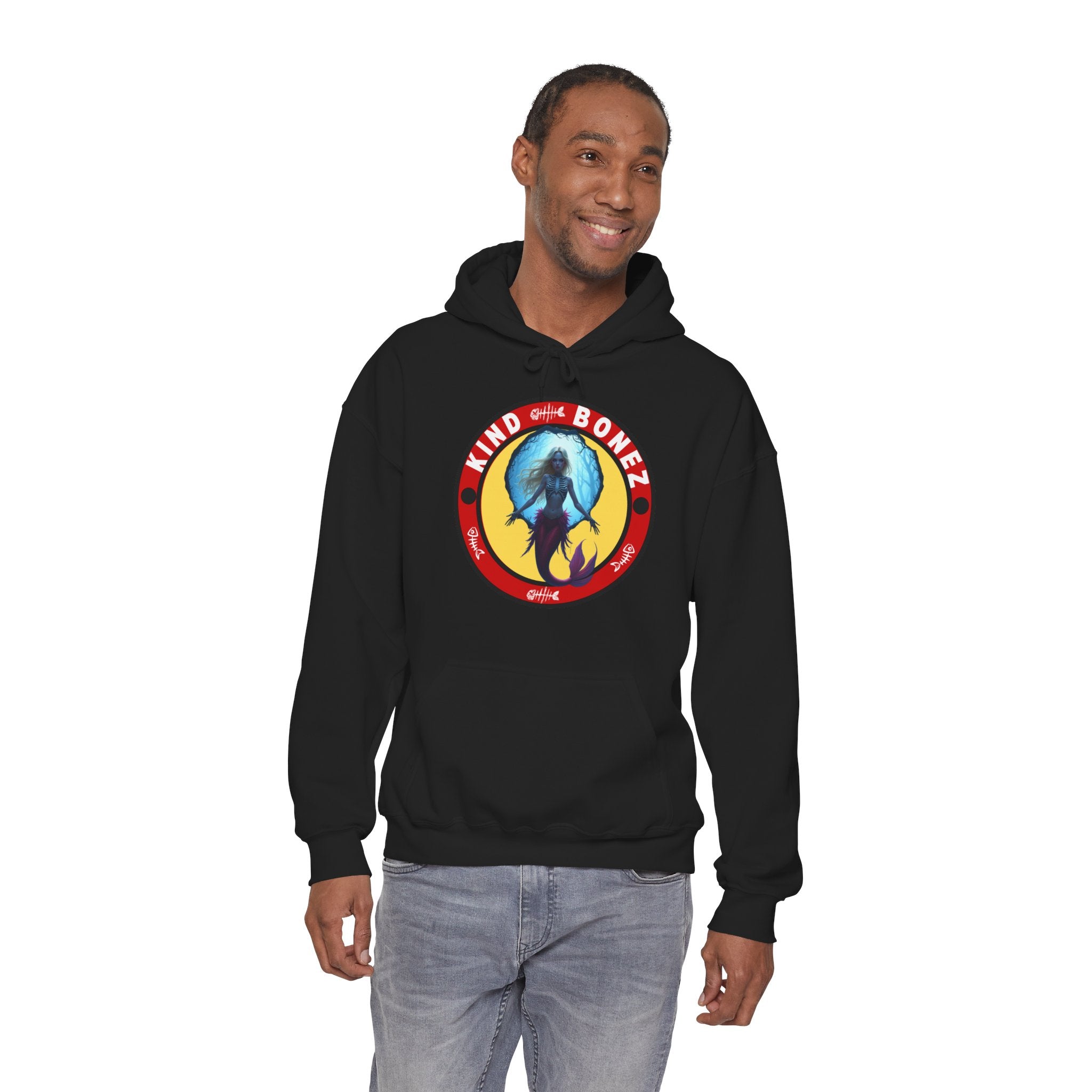 Kind Bonez Retro Mermaid Skeleton Hoodie