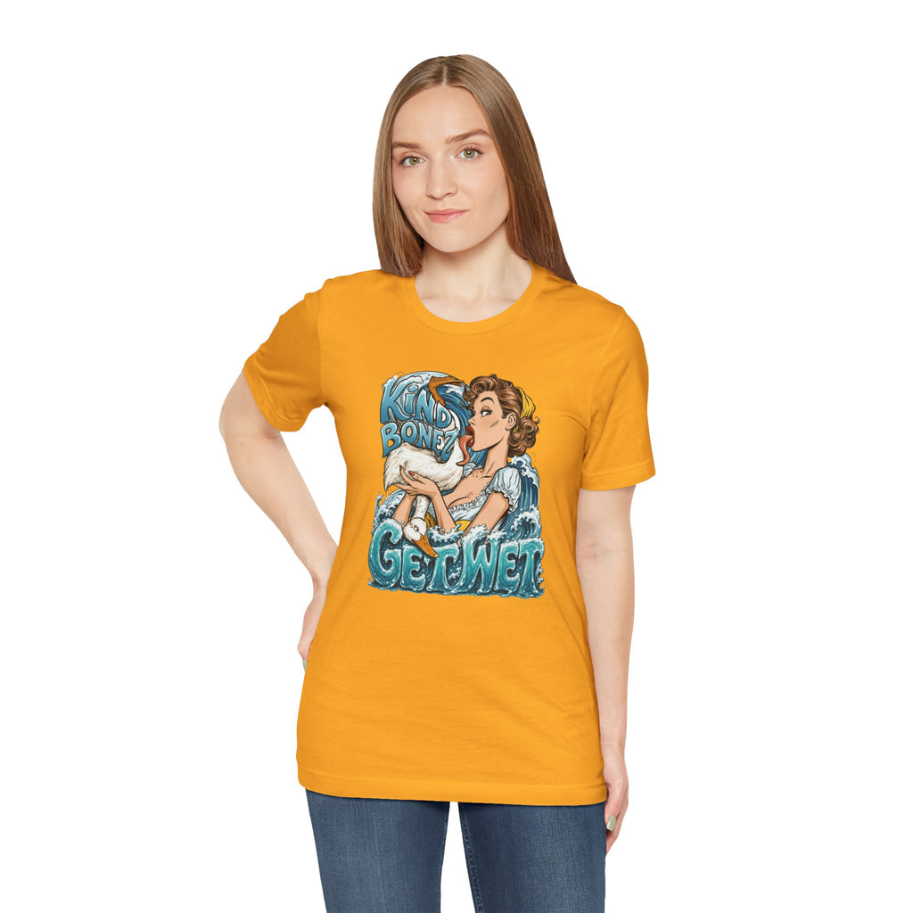 Kind Bonez - Get Wet Surf T-Shirt — Retro Pinup & Duck Graphic Tee