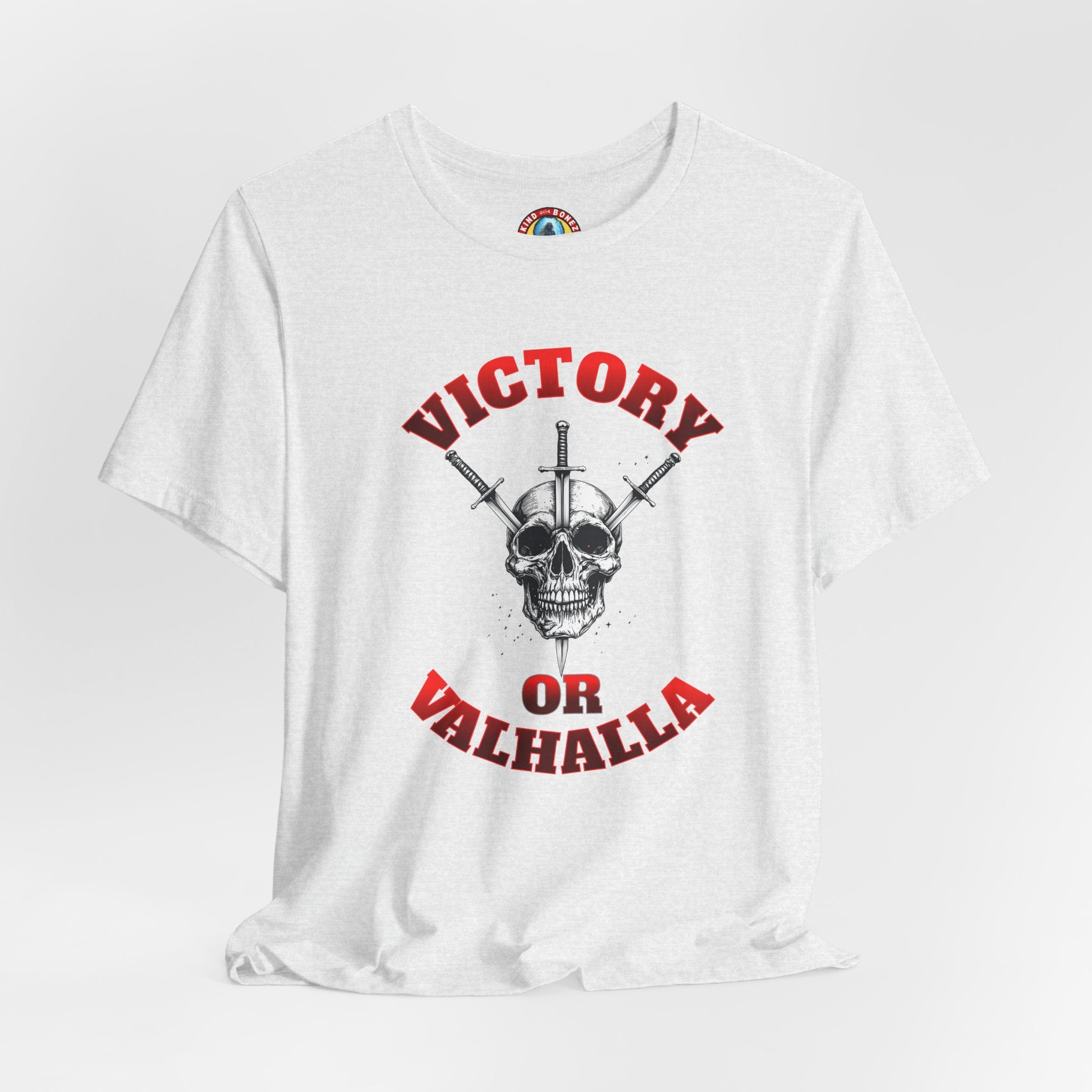 Victory or Valhalla Skull Tee | Viking - Crossed Swords T-Shirt