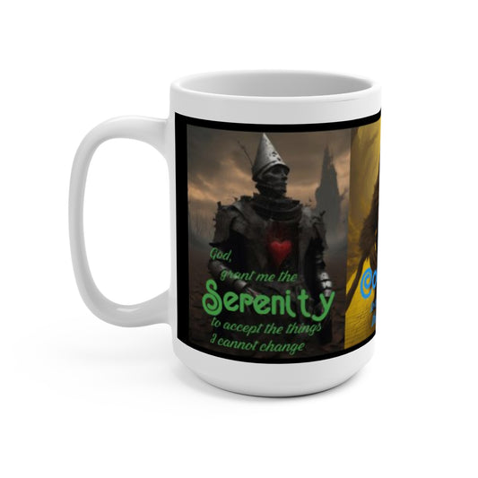 Tinman, Lion, Scarecrow Serenity Prayer Mug 15oz