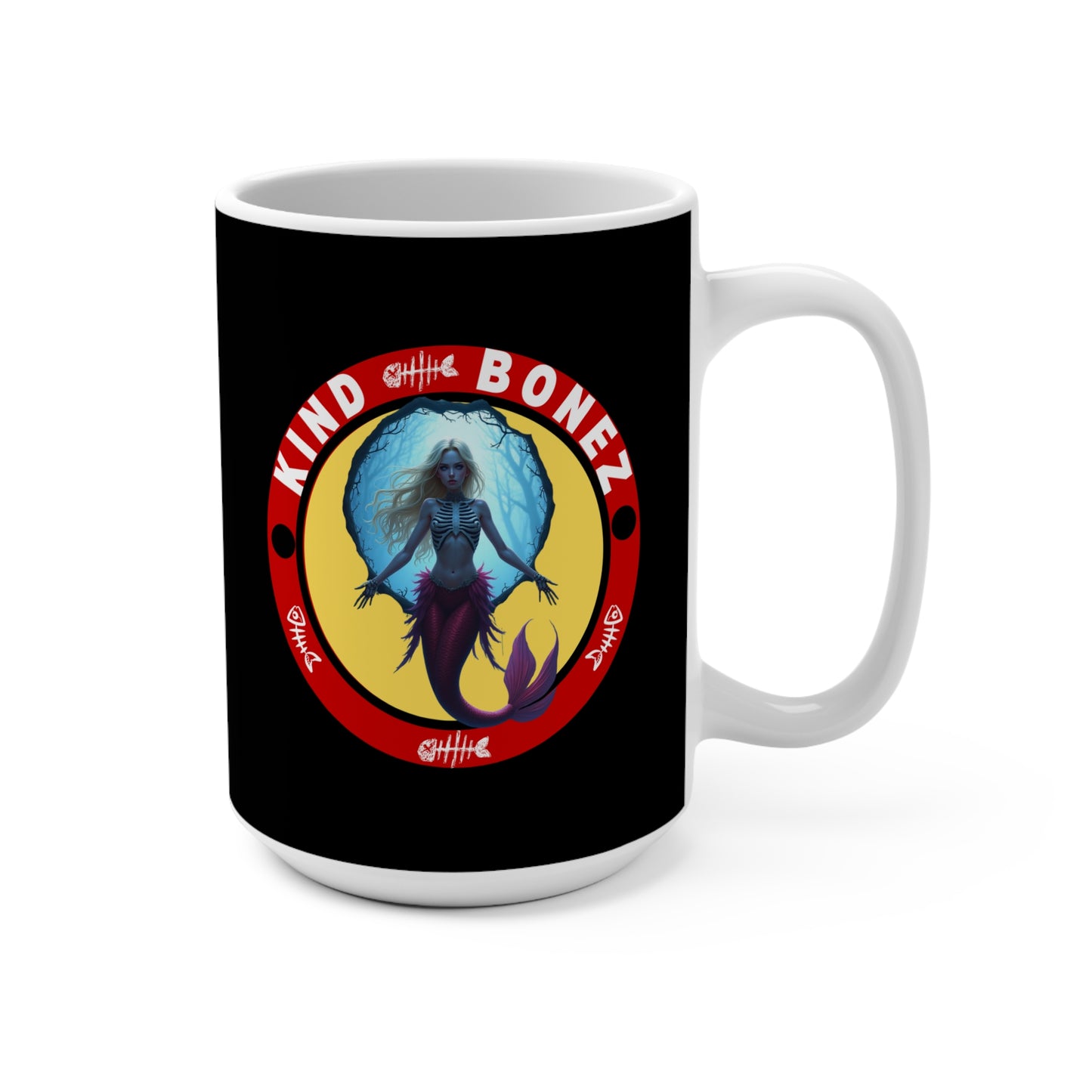 KIND BONEZ - Mermaid Skeleton Coffee Mug 15oz