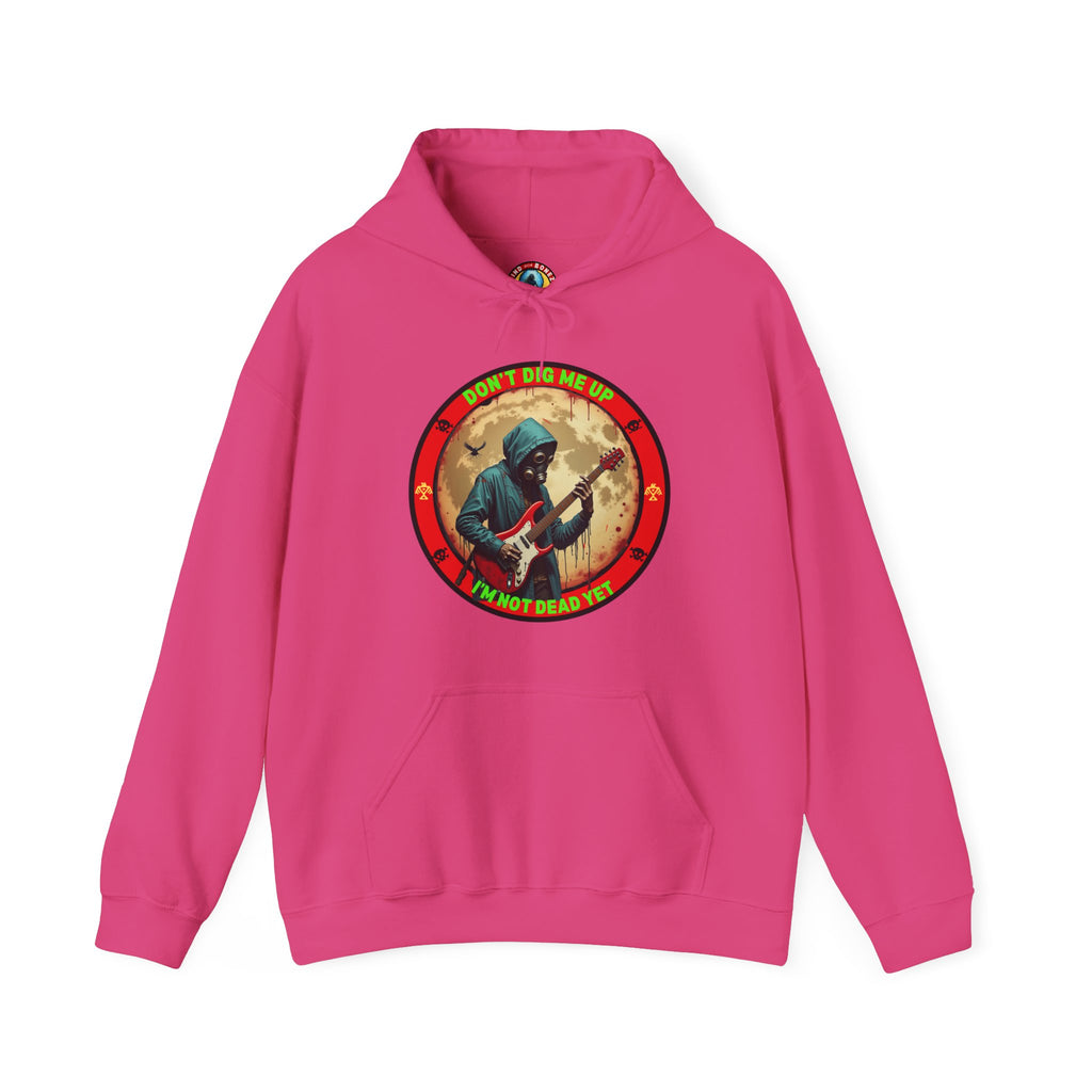 Zombie Rock Hoodie — "Don't Dig me Up, I'm not Dead Yet" Retro Graphic