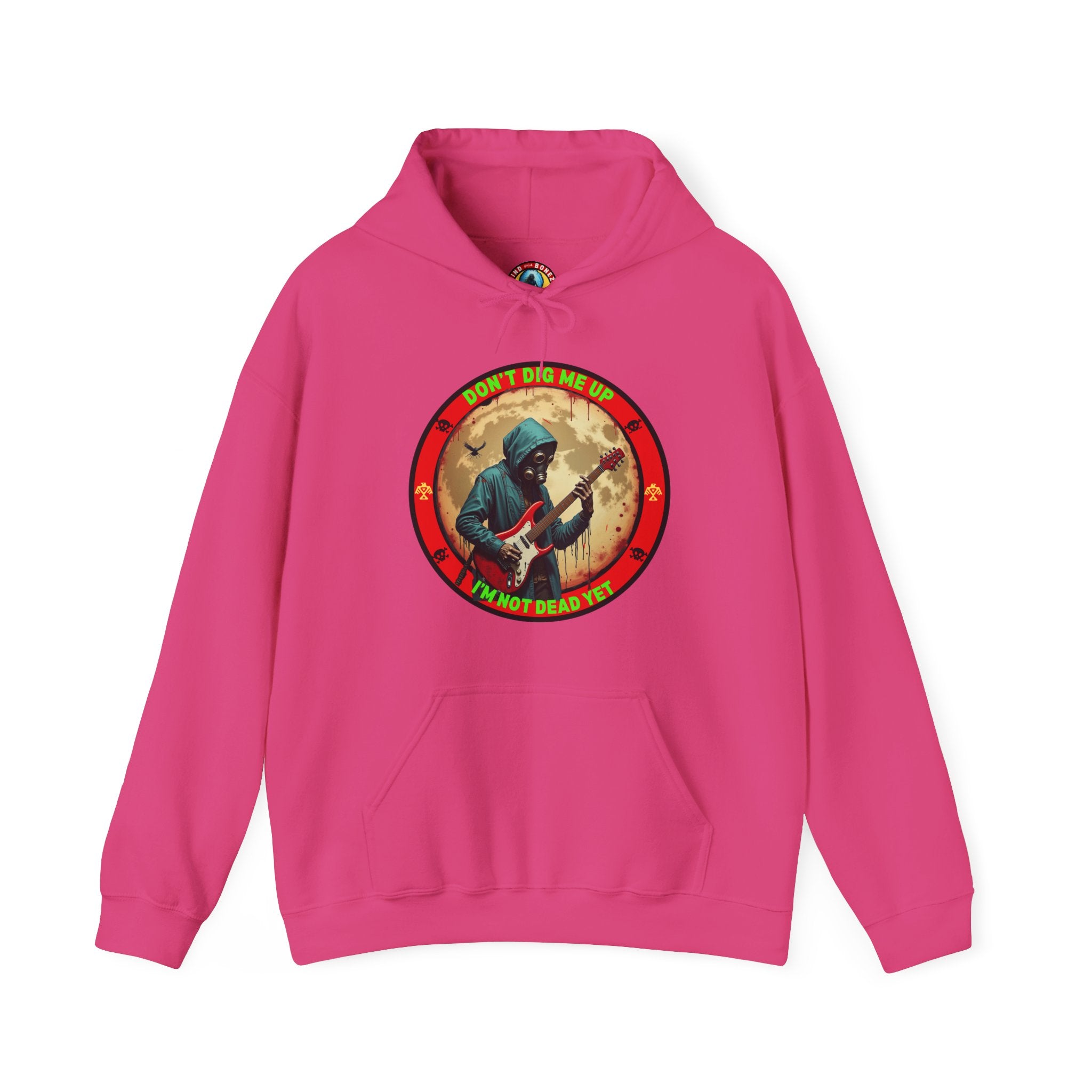 Zombie Rock Hoodie — "Don't Dig me Up, I'm not Dead Yet" Retro Graphic
