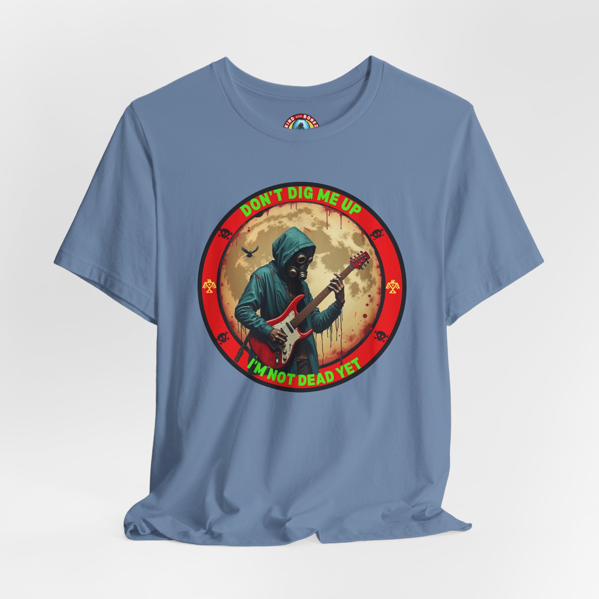 Don't Dig Me Up I'm Not Dead Yet T-Shirt - Zombie Rock - Guitar Tee