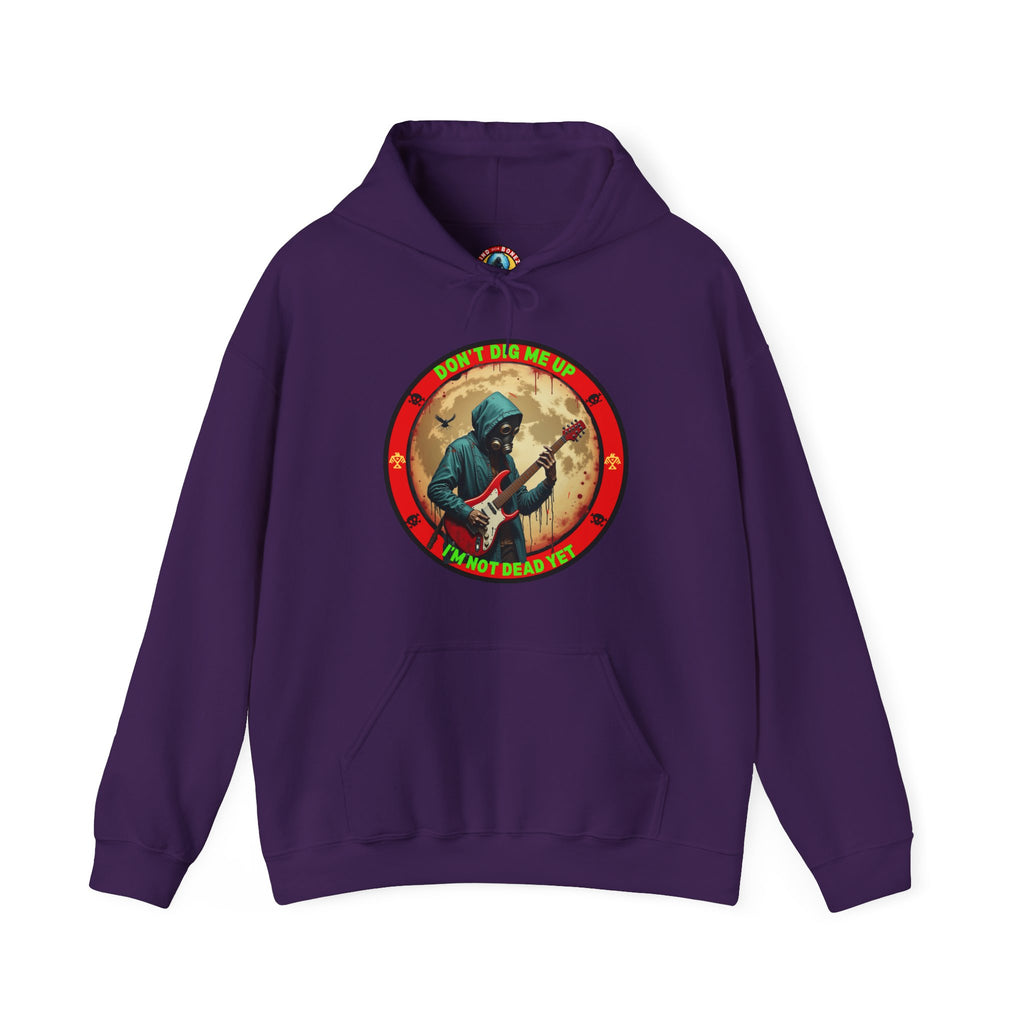 Zombie Rock Hoodie — "Don't Dig me Up, I'm not Dead Yet" Retro Graphic