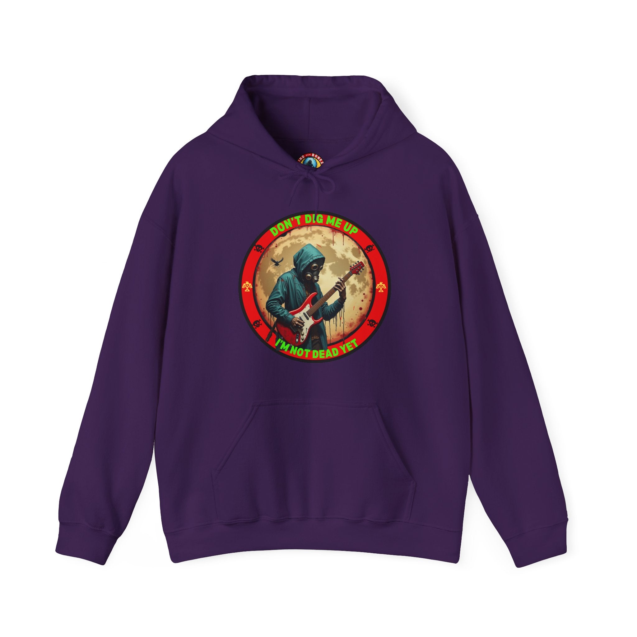 Zombie Rock Hoodie — "Don't Dig me Up, I'm not Dead Yet" Retro Graphic