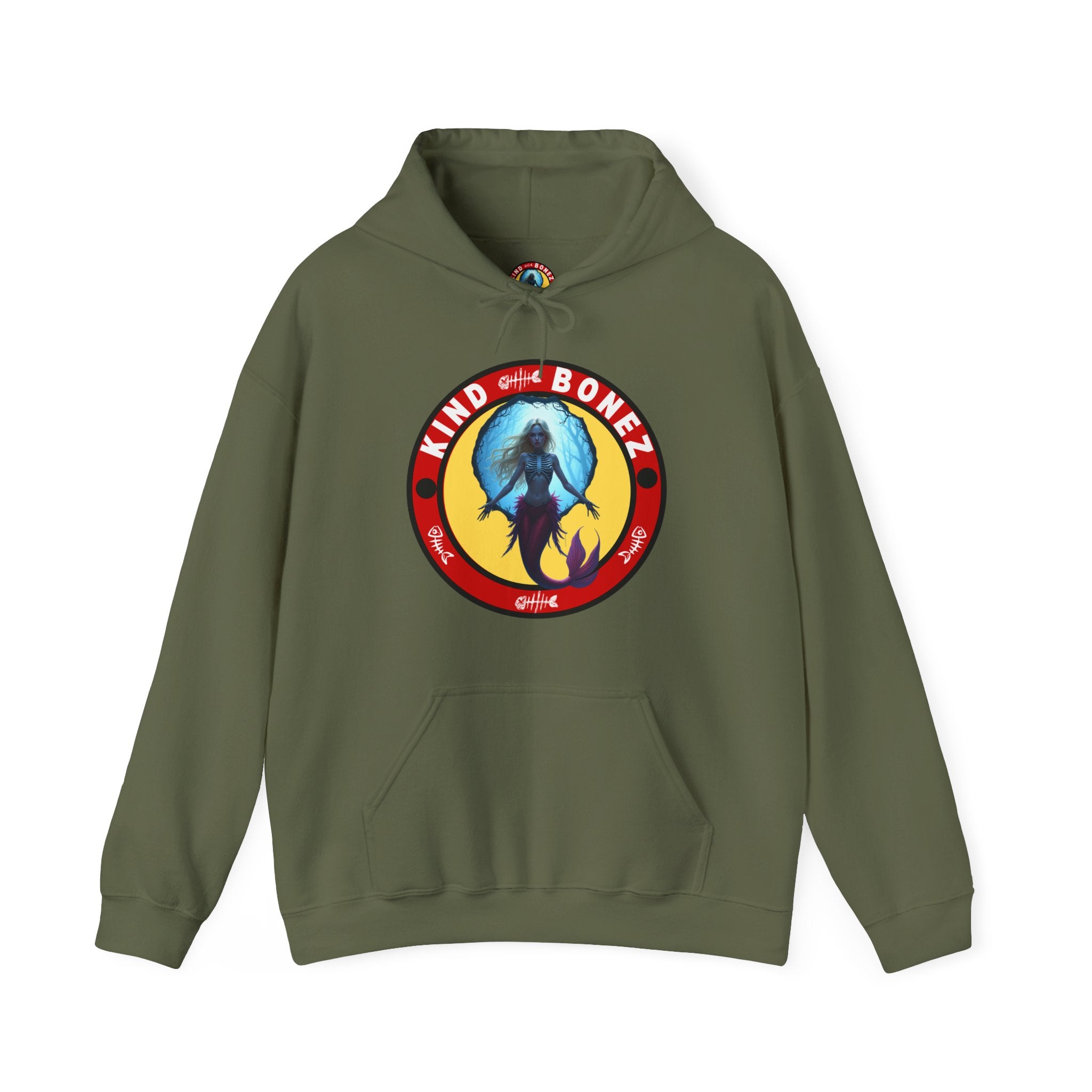 Kind Bonez Retro Mermaid Skeleton Hoodie