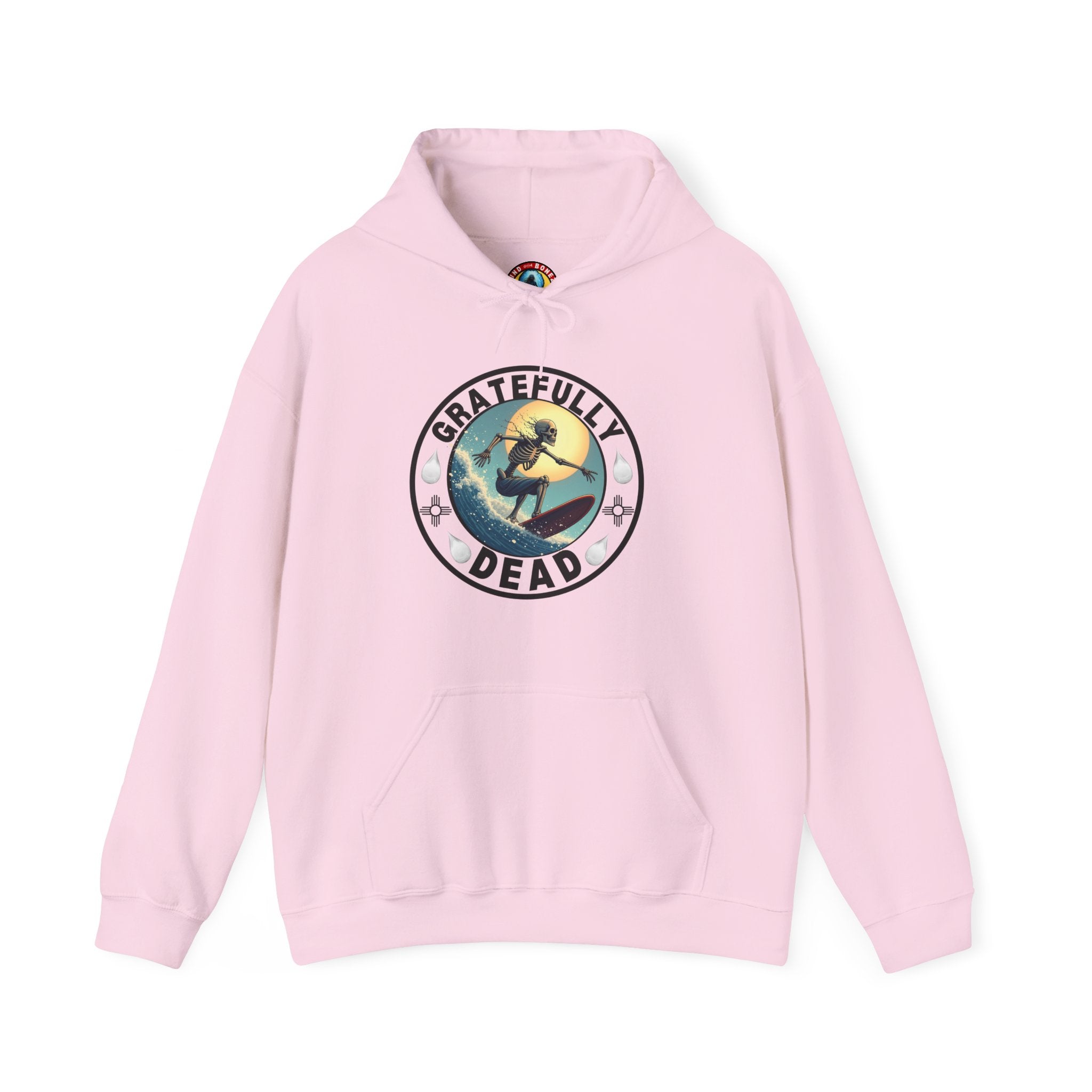 Gratefully Dead Hooded Sweatshirt — Vintage Surfing Skull Band Logo Hoodie