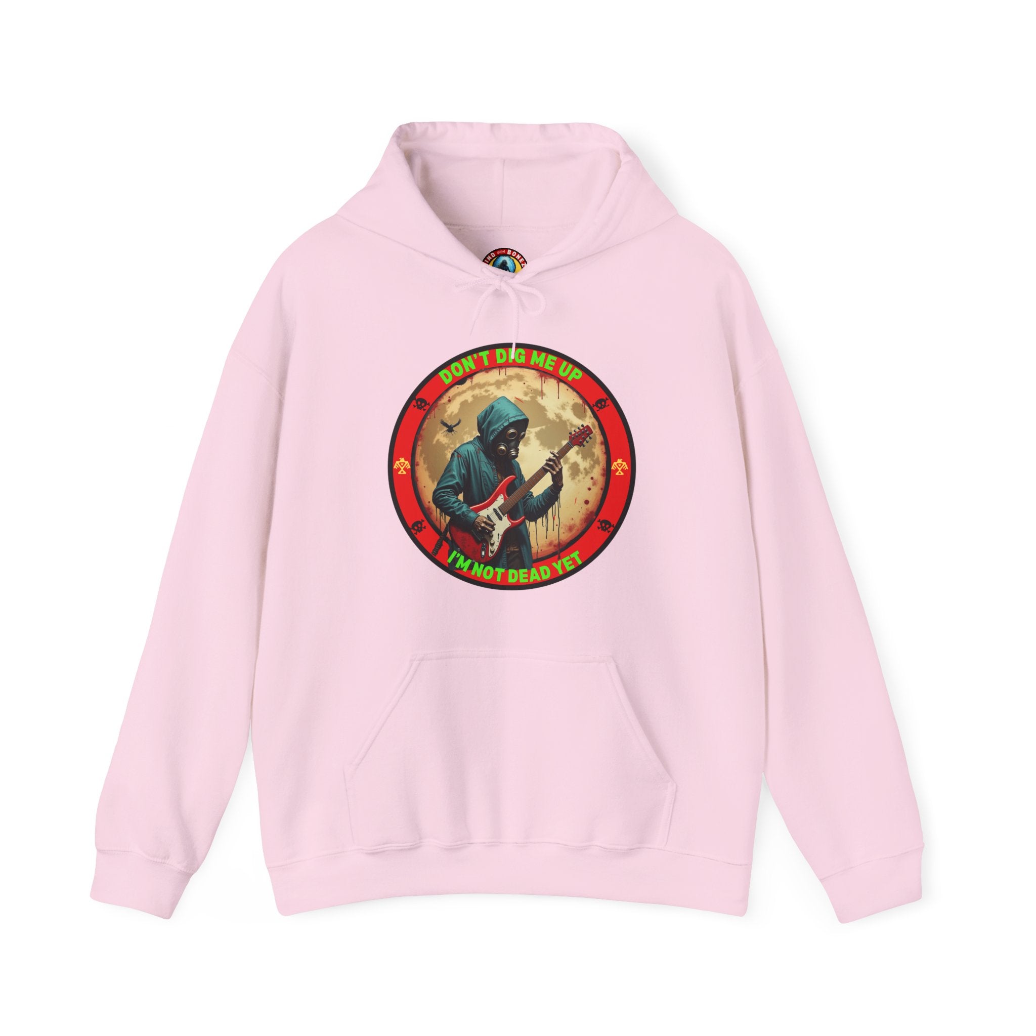 Zombie Rock Hoodie — "Don't Dig me Up, I'm not Dead Yet" Retro Graphic