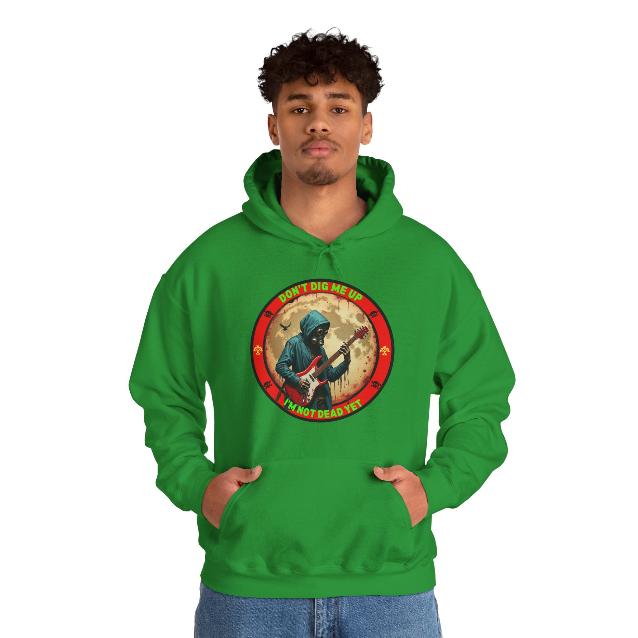 Zombie Rock Hoodie — "Don't Dig me Up, I'm not Dead Yet" Retro Graphic