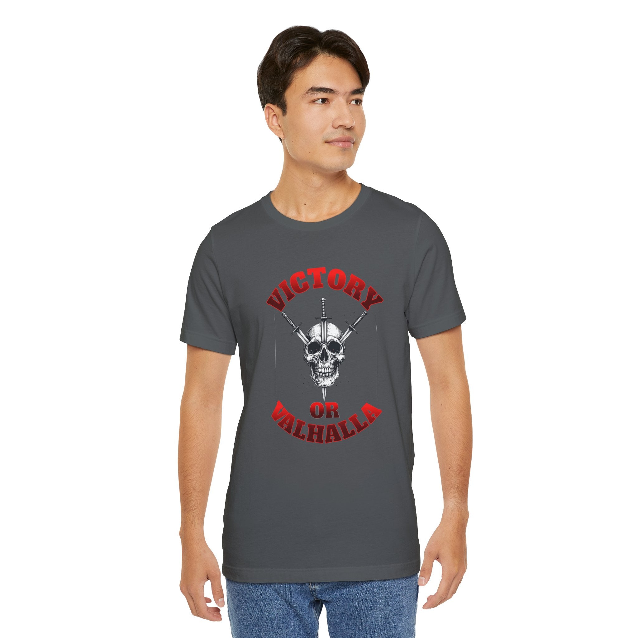 Victory or Valhalla Skull Tee | Viking - Crossed Swords T-Shirt