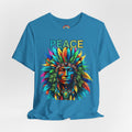 Peace - Native Marijuana Headdress T-Shirt — Colorful Tribal Chief Graphic Tee