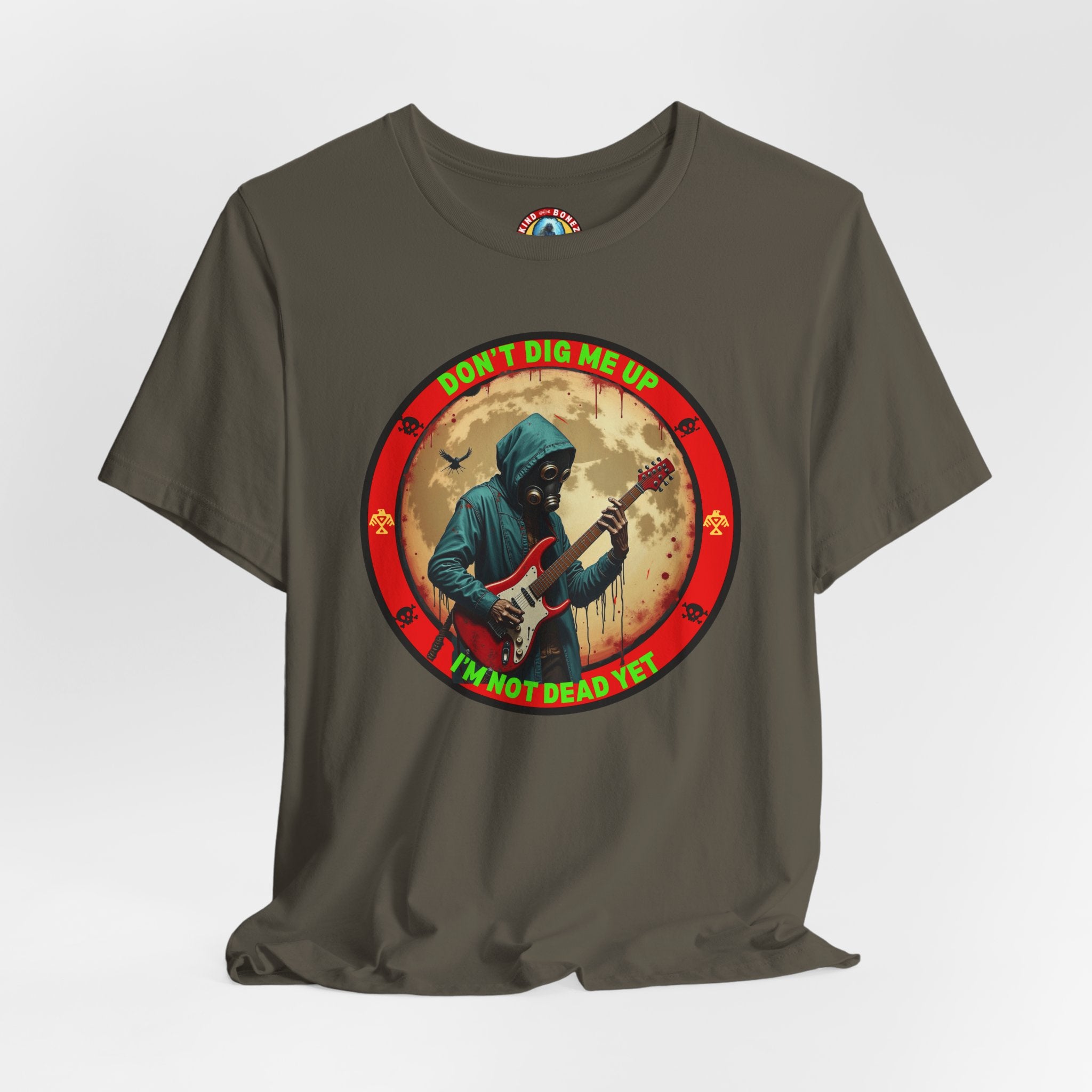 Don't Dig Me Up I'm Not Dead Yet T-Shirt - Zombie Rock - Guitar Tee
