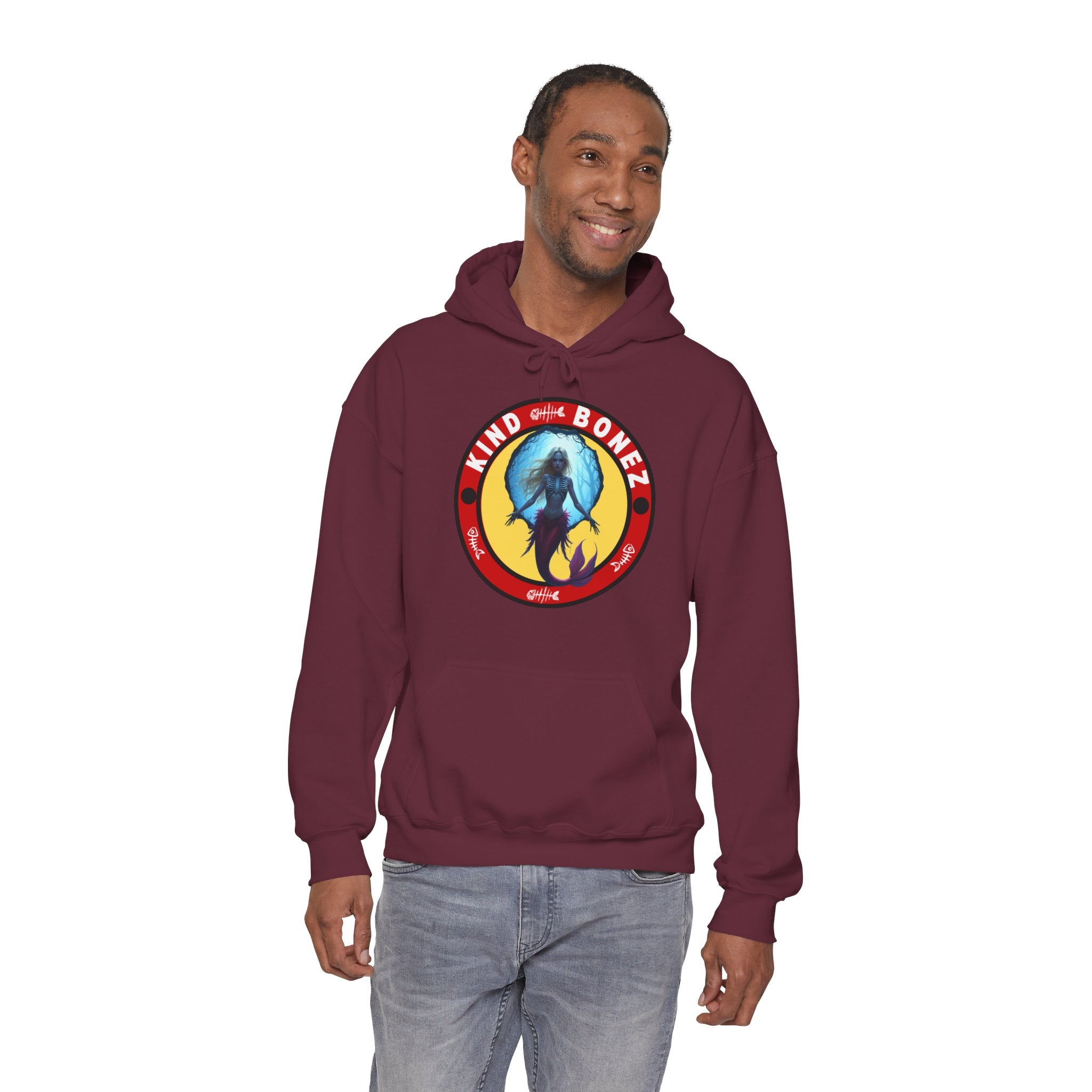 Kind Bonez Retro Mermaid Skeleton Hoodie