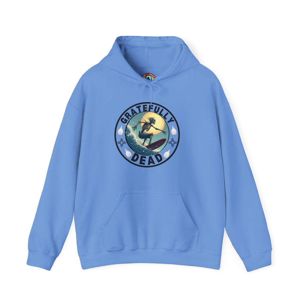 Gratefully Dead Hooded Sweatshirt — Vintage Surfing Skull Band Logo Hoodie