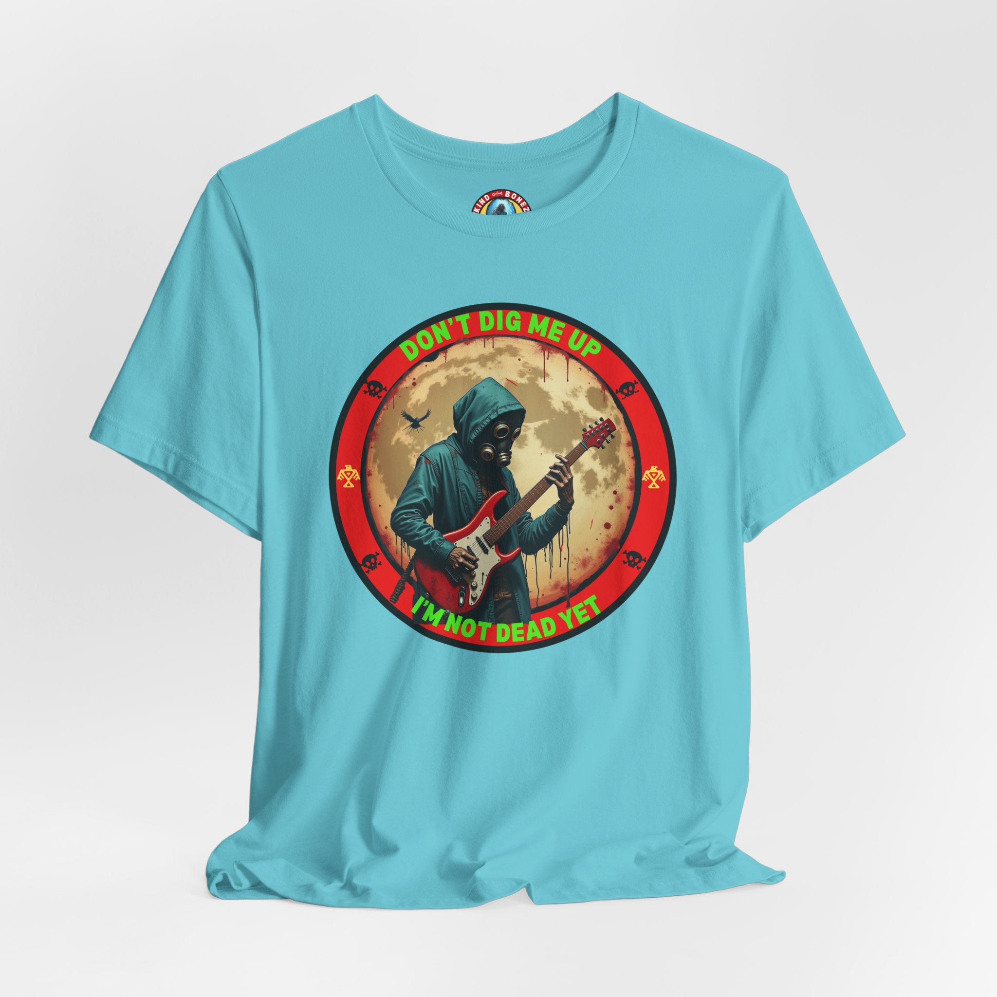 Don't Dig Me Up I'm Not Dead Yet T-Shirt - Zombie Rock - Guitar Tee