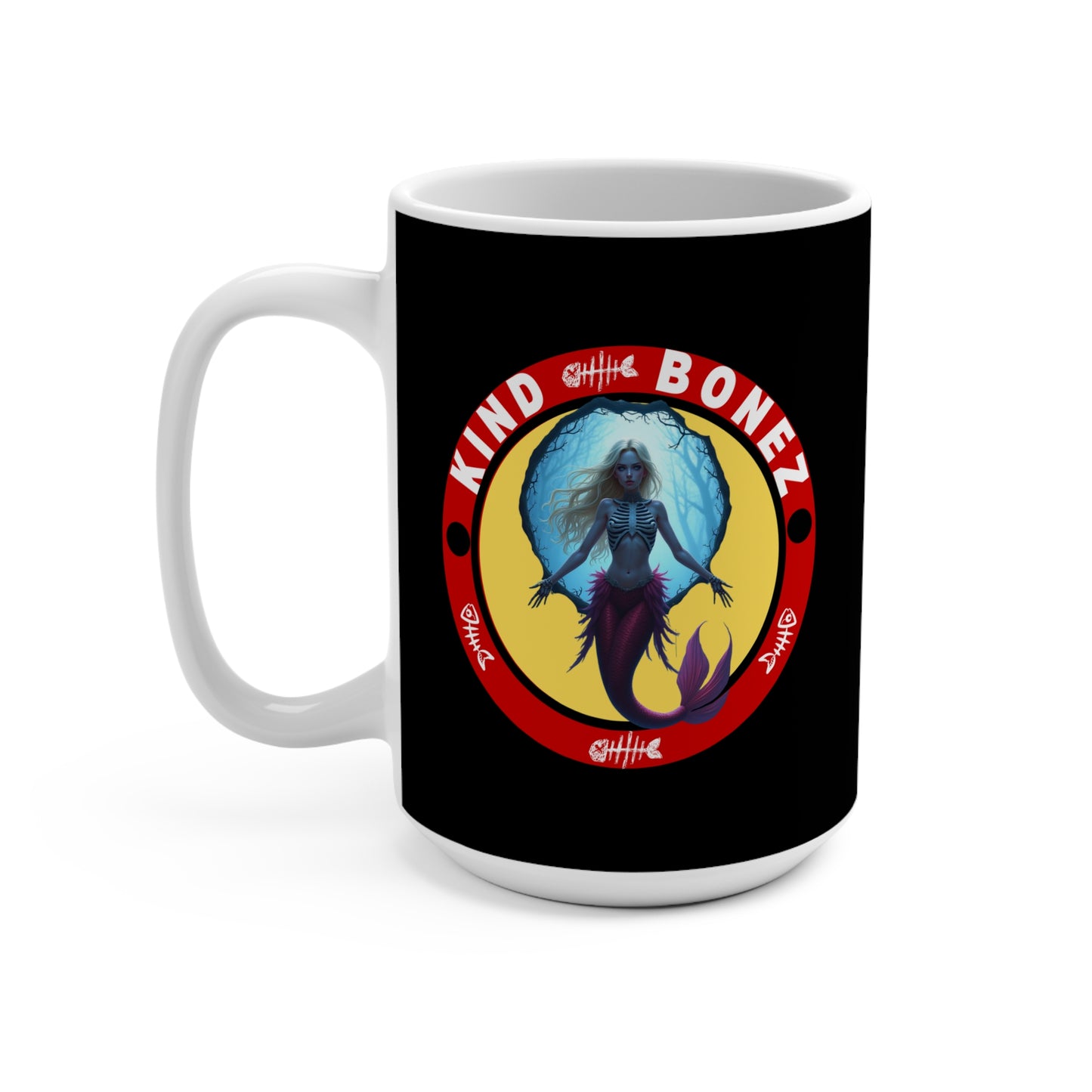 KIND BONEZ - Mermaid Skeleton Coffee Mug 15oz