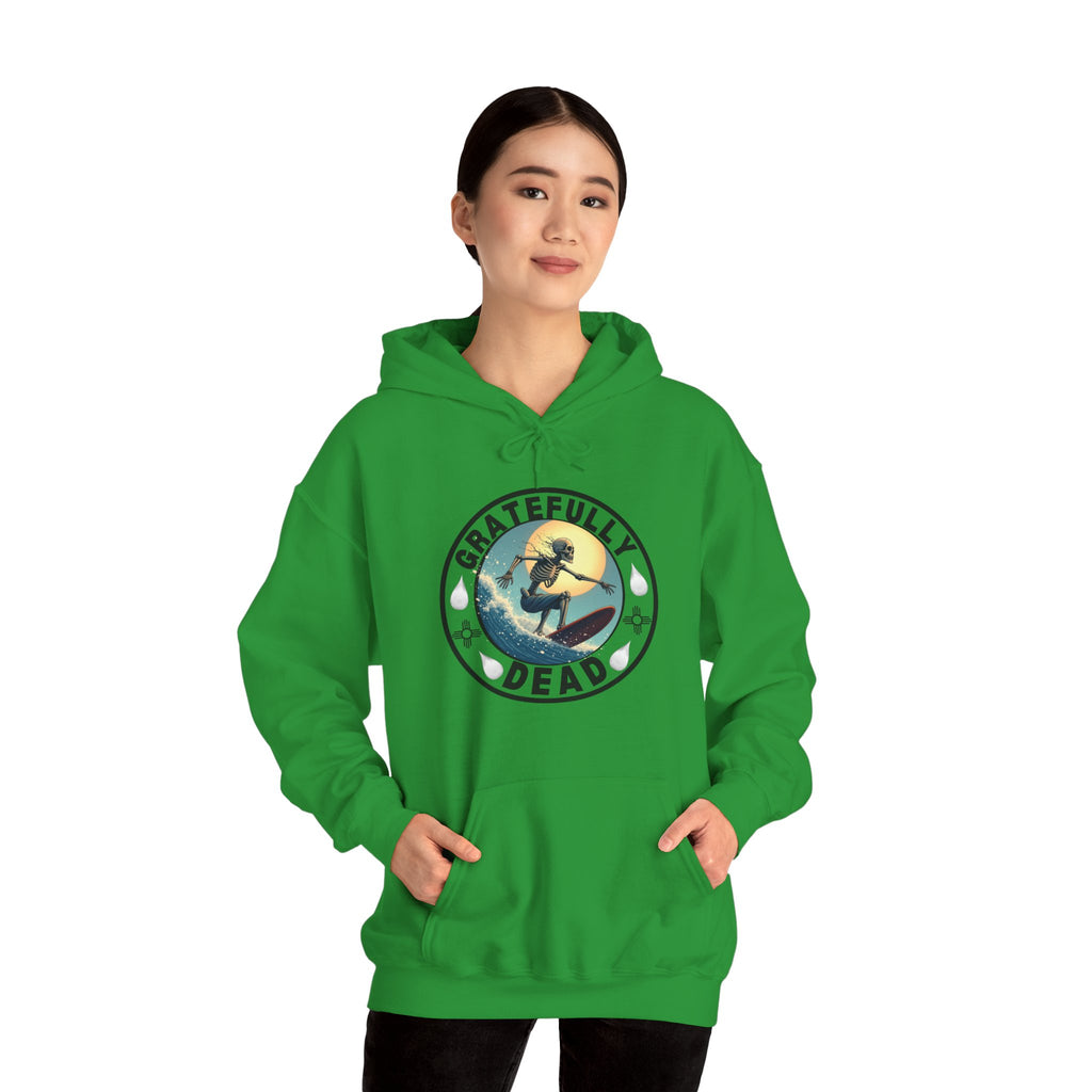 Gratefully Dead Hooded Sweatshirt — Vintage Surfing Skull Band Logo Hoodie