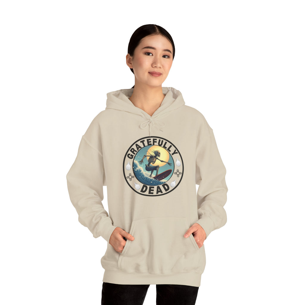 Gratefully Dead Hooded Sweatshirt — Vintage Surfing Skull Band Logo Hoodie