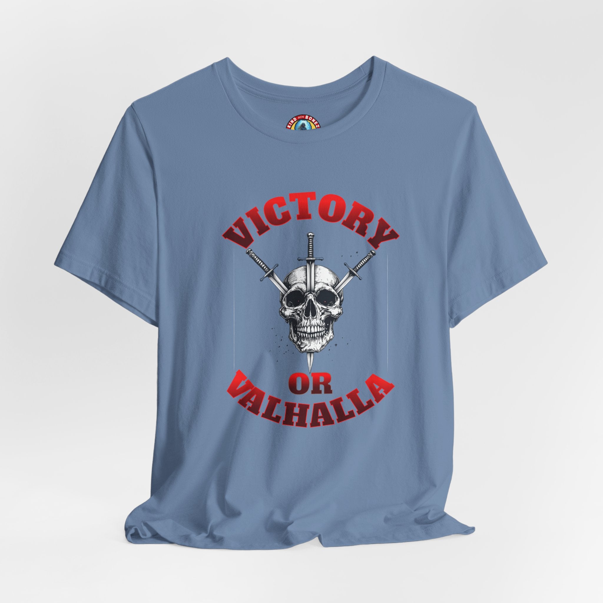 Victory or Valhalla Skull Tee | Viking - Crossed Swords T-Shirt