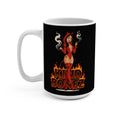 Devil Pinup Mug — "Burn With Me, Soul Flame" 15oz Coffee Cup