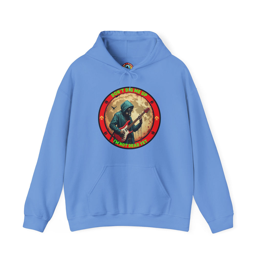 Zombie Rock Hoodie — "Don't Dig me Up, I'm not Dead Yet" Retro Graphic