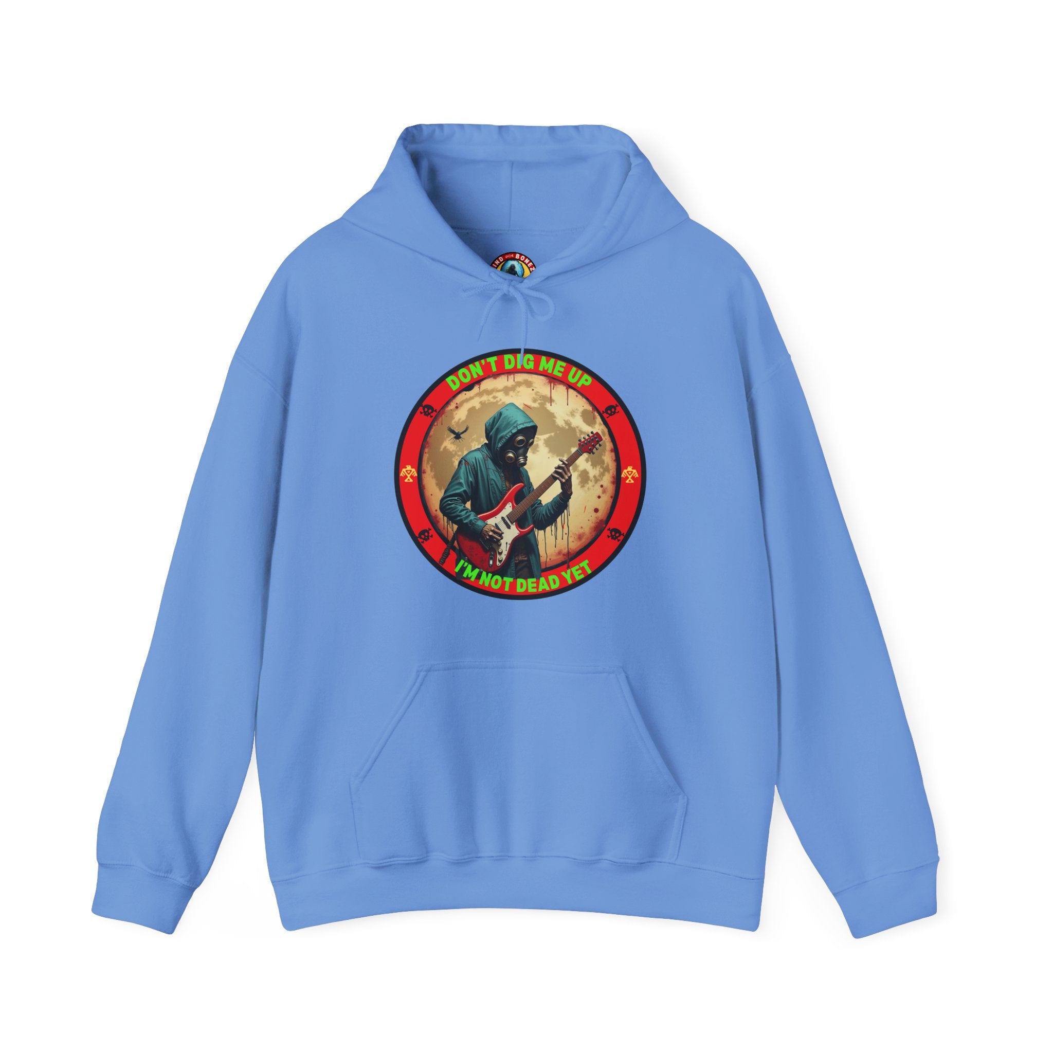 Zombie Rock Hoodie — "Don't Dig me Up, I'm not Dead Yet" Retro Graphic
