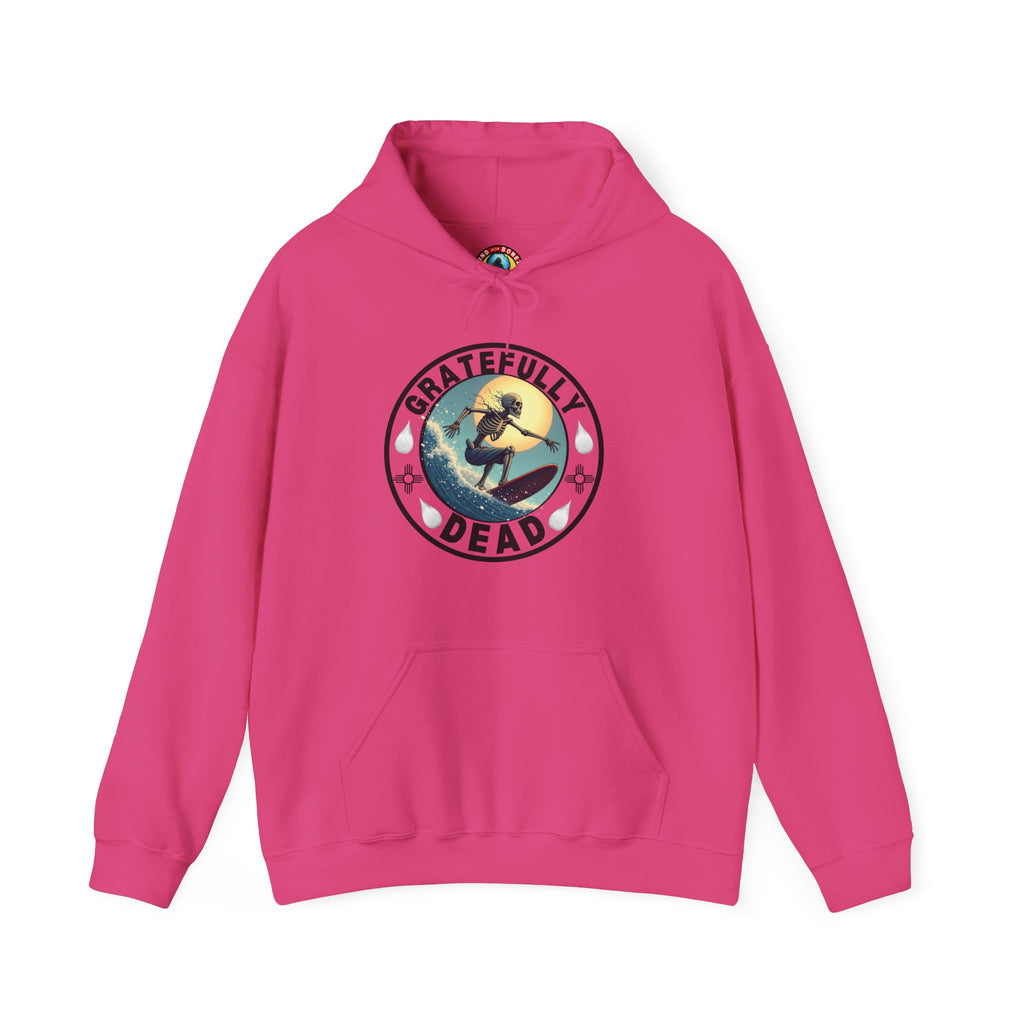 Gratefully Dead Hooded Sweatshirt — Vintage Surfing Skull Band Logo Hoodie