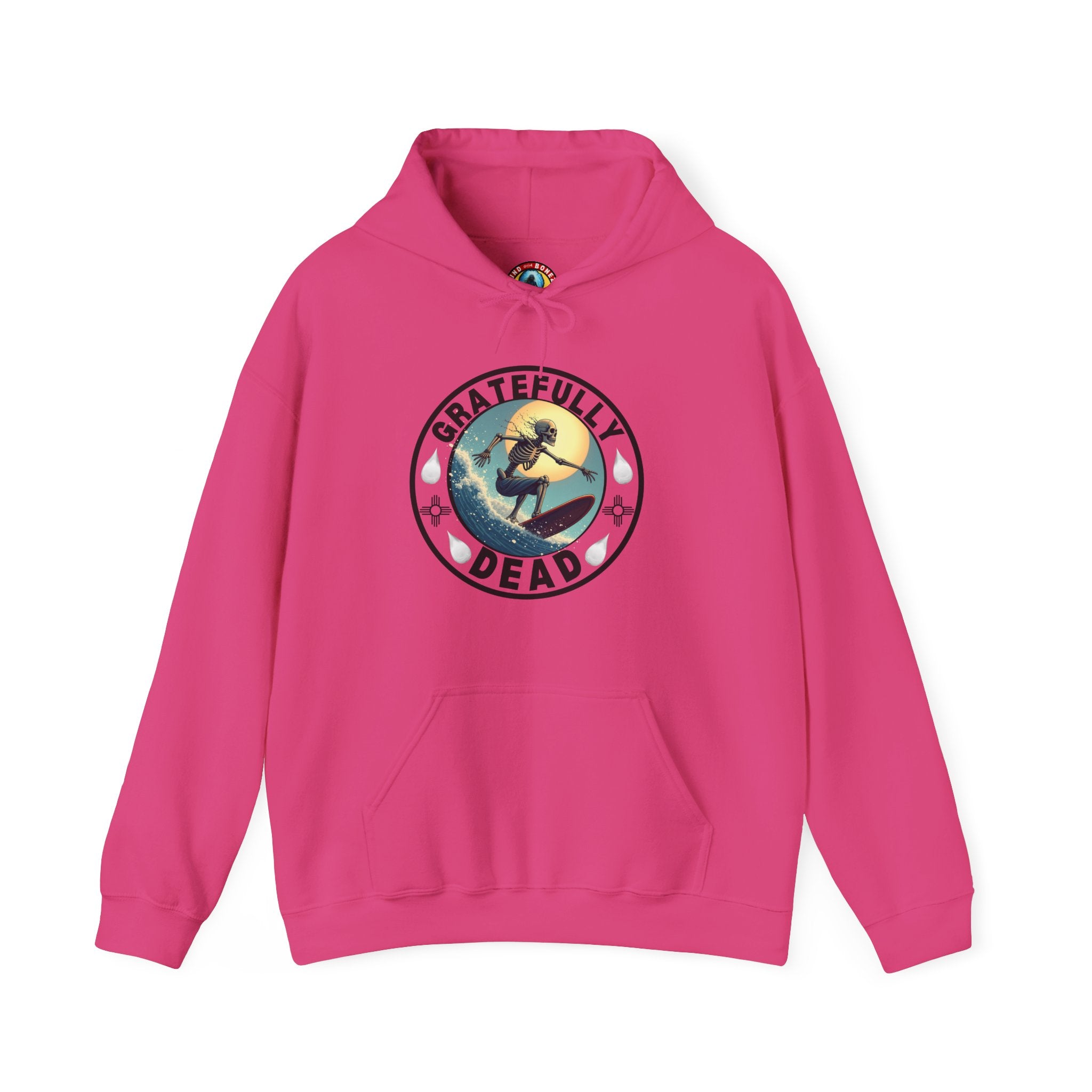 Gratefully Dead Hooded Sweatshirt — Vintage Surfing Skull Band Logo Hoodie