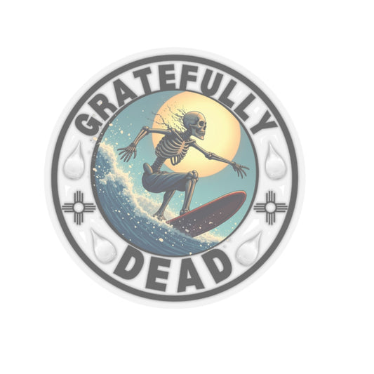 Gratefully Dead Skeleton Surfer - Stickers