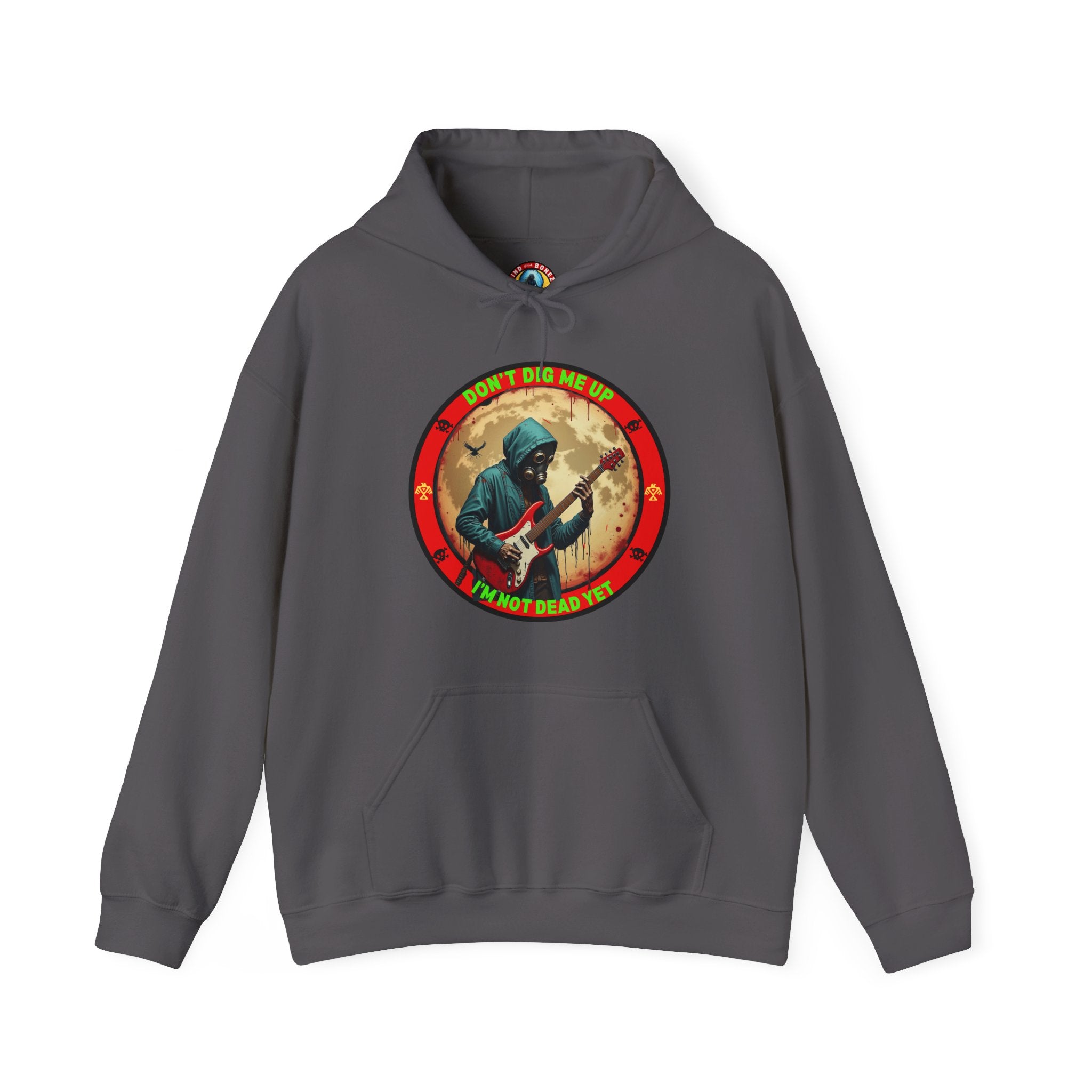 Zombie Rock Hoodie — "Don't Dig me Up, I'm not Dead Yet" Retro Graphic